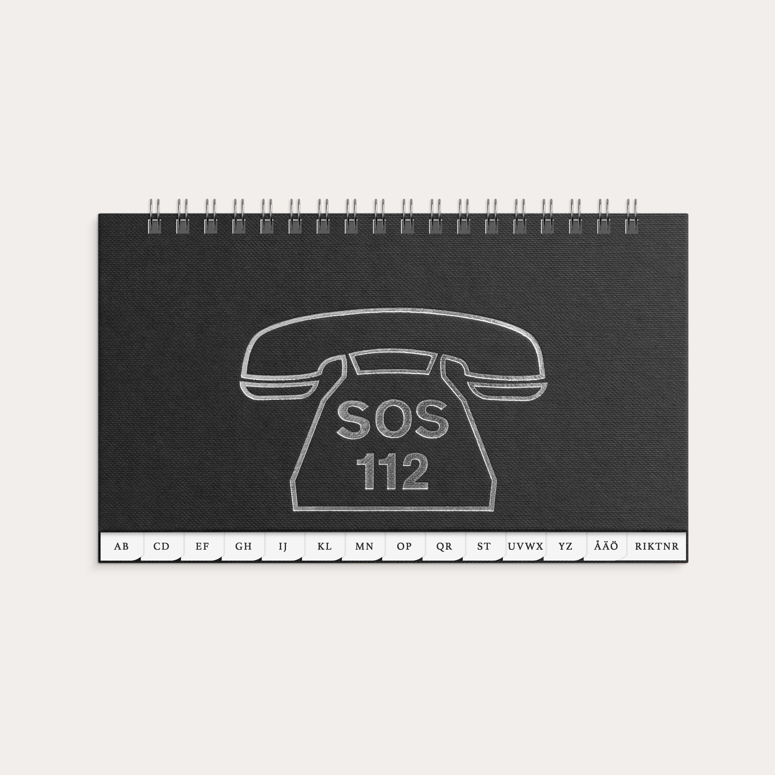 Telefon/adressbok A-Ö svart