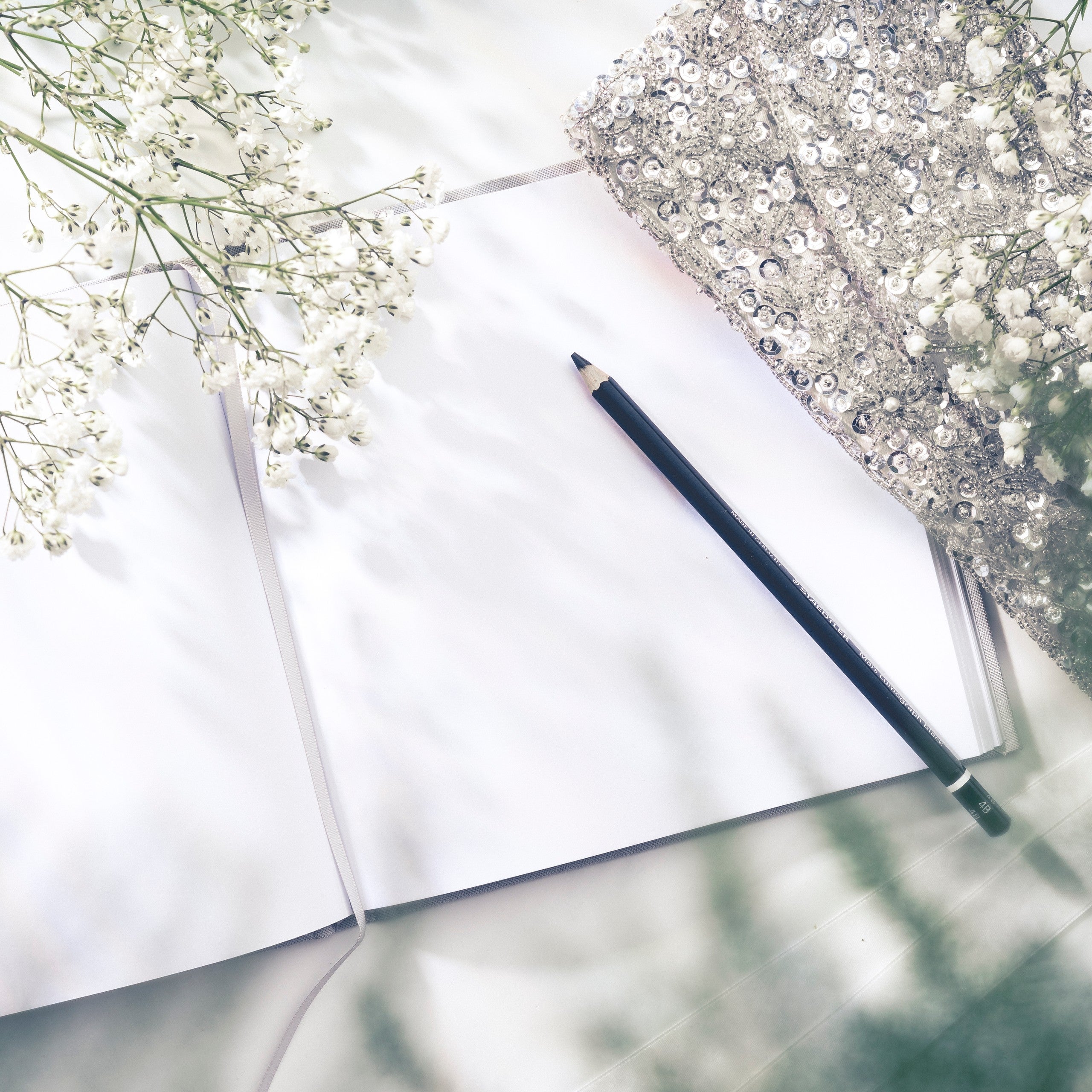 Guest Book Grey Linen