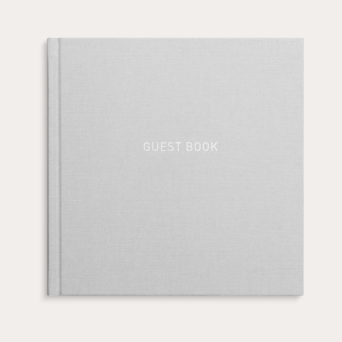 Guest Book Grey Linen
