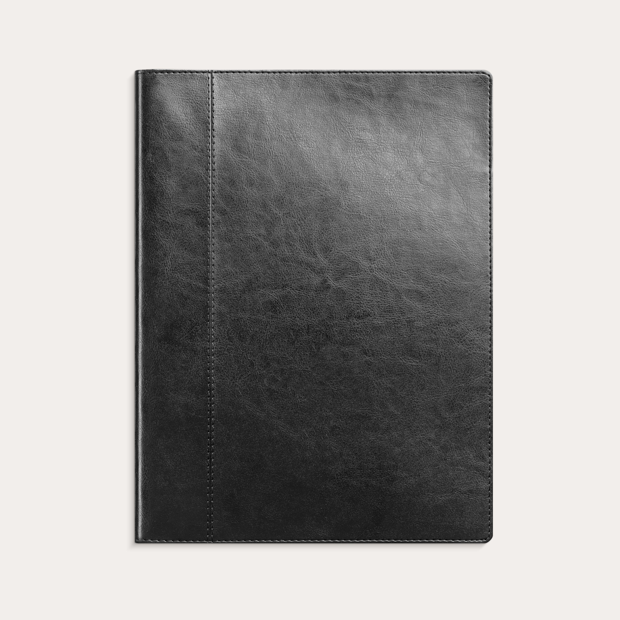 Omslag svart konstläder A4