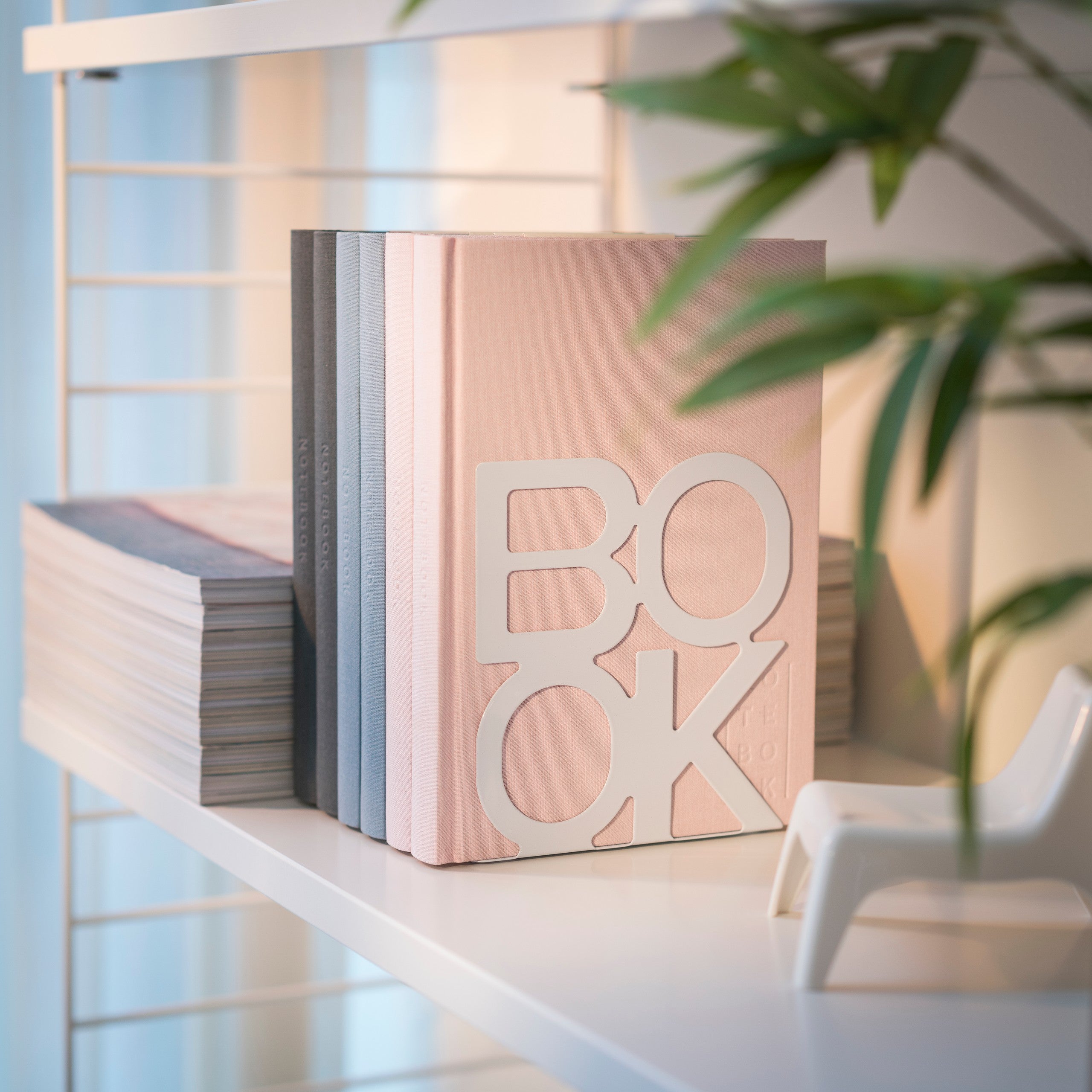 Kirjatuki BOOK valkoinen 2-pakkaus