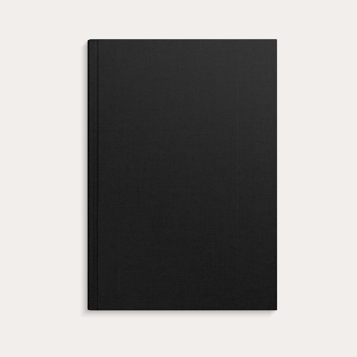 Anteckningsbok A4 svart linnetextil