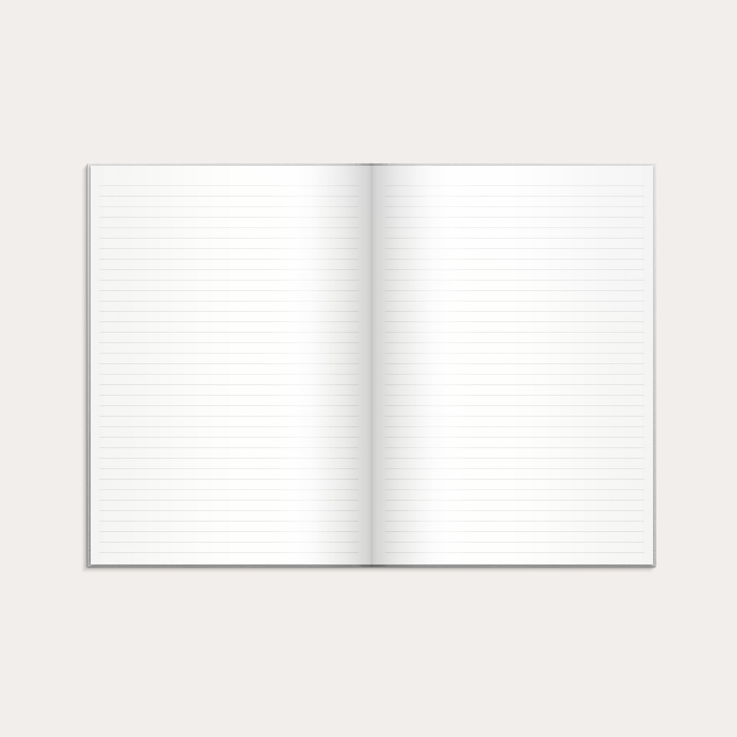 Muistikirja harmaa pellavatekstiili viivoitettu A4