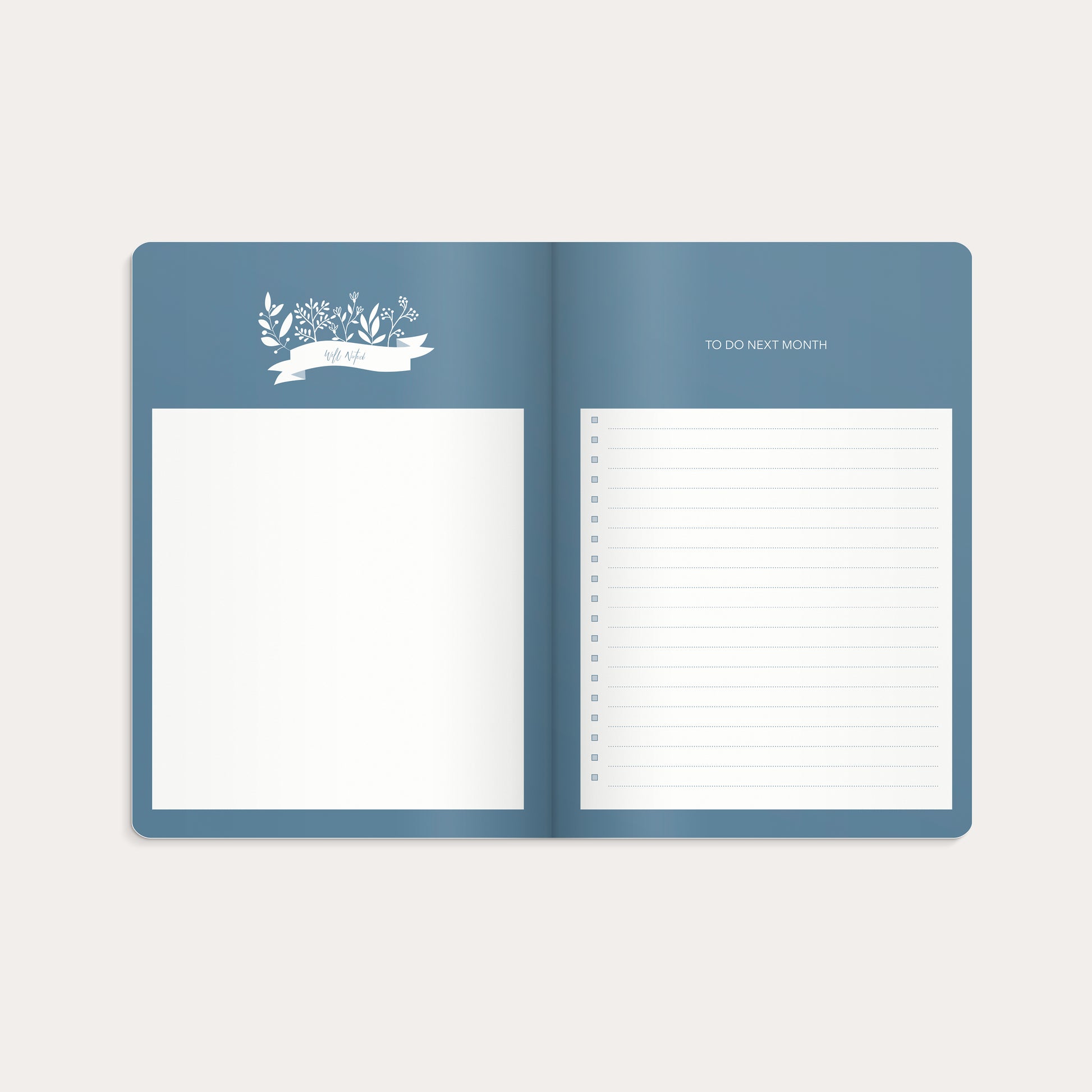 Week Planner undated blue – detail view