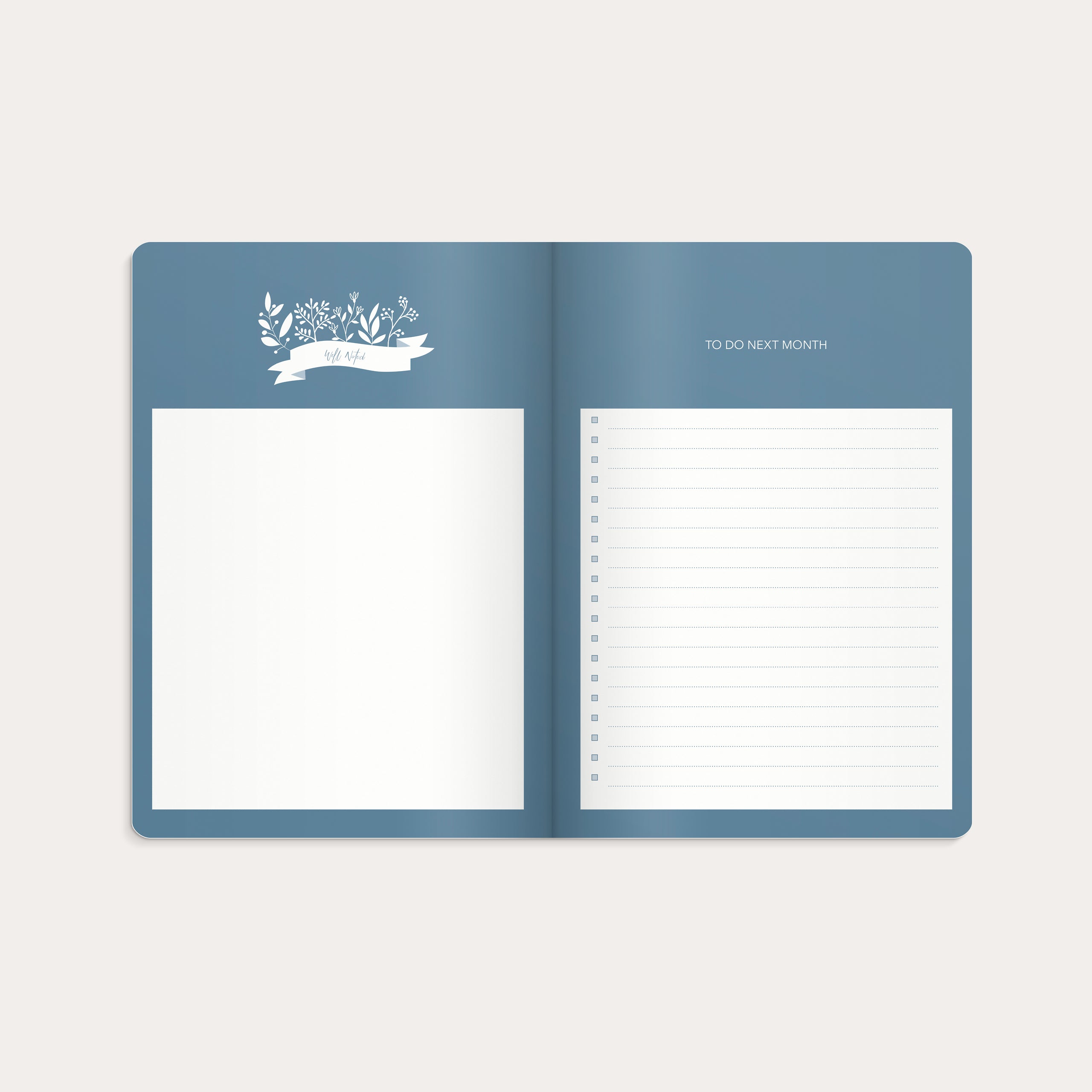 Week Planner undated blue – detail view