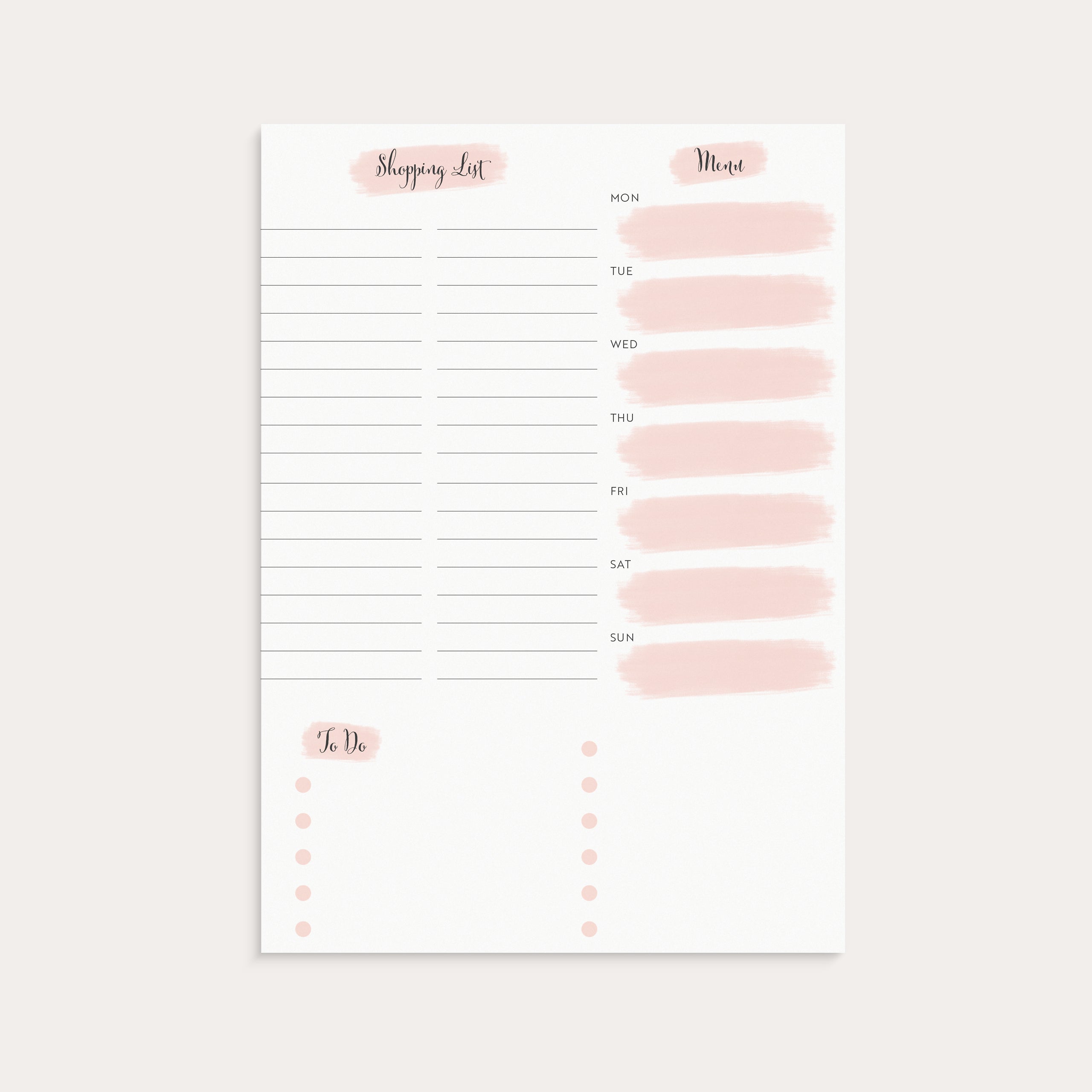 Planner Pad Life Organizer