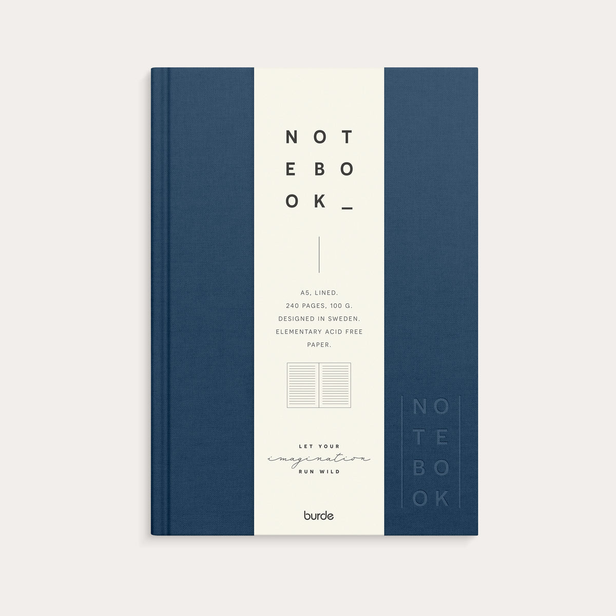 Anteckningsbok A5 Textile Dark Blue
