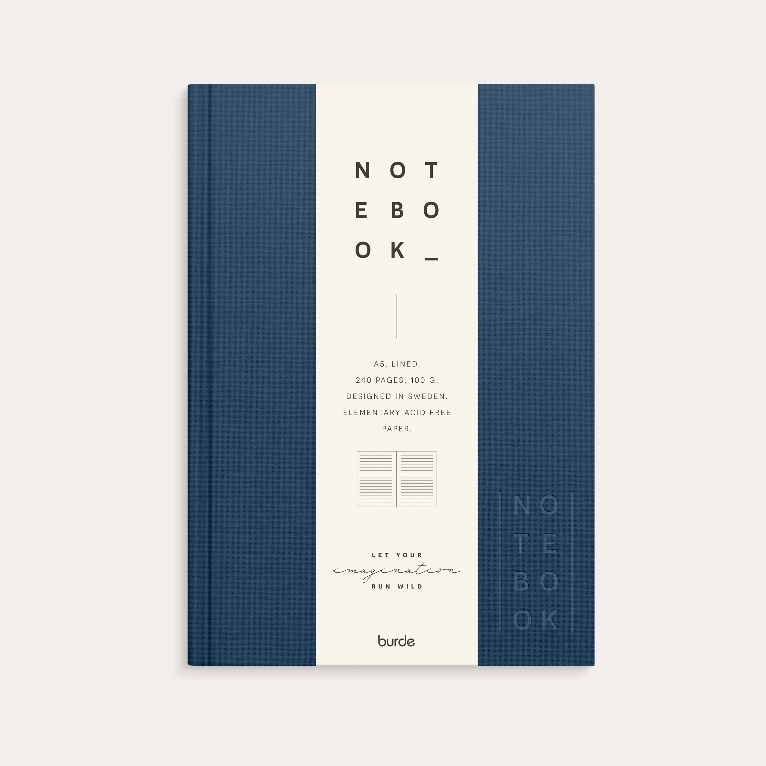 Notebook A5 Textile Dark Blue