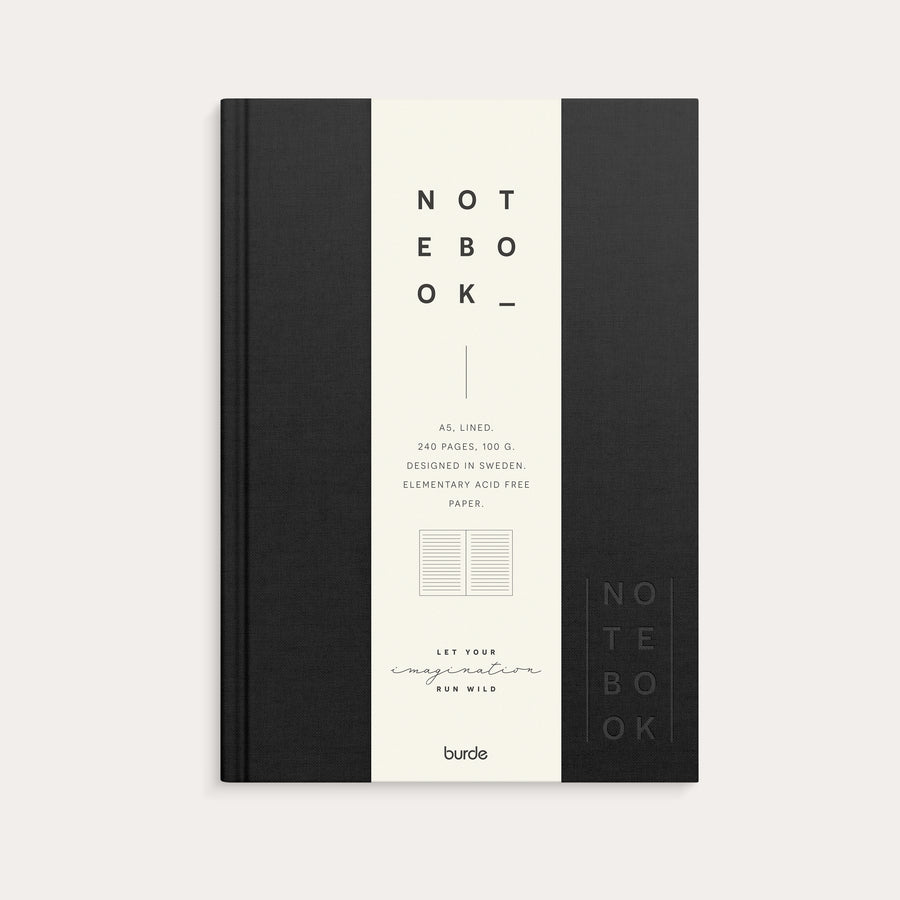 Notizbuch A5 Textile Black