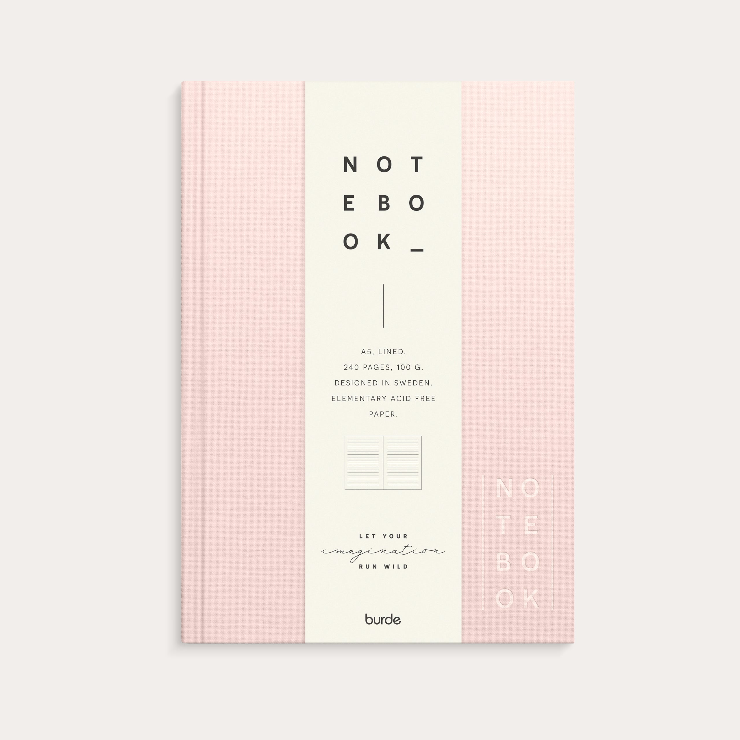 Anteckningsbok A5 Textile Pink