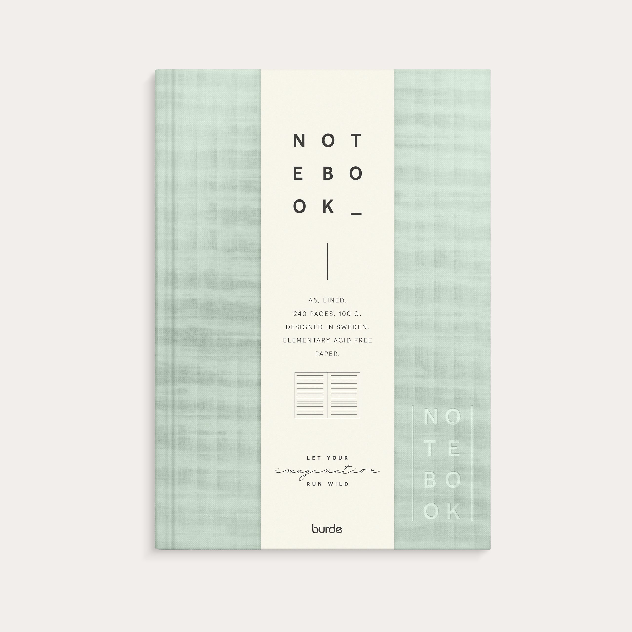 Notebook A5 Textile Green