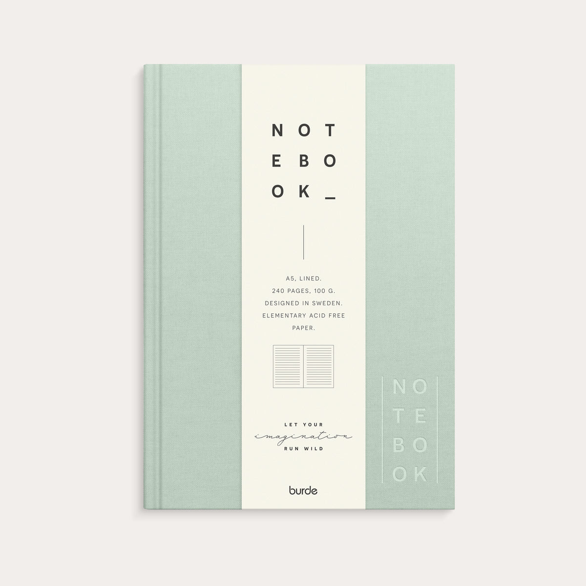 Notebook A5 Textile Green