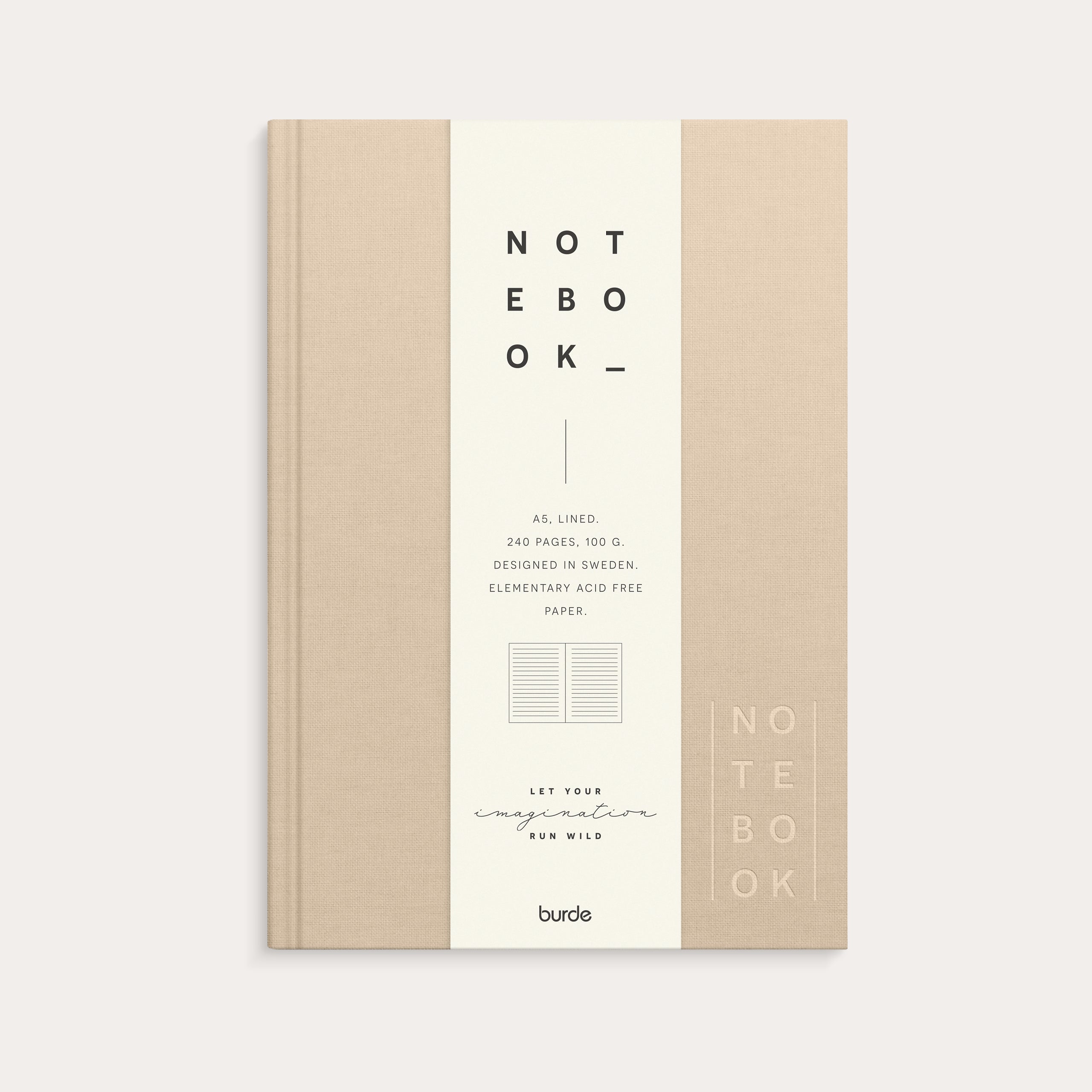 Notizbuch A5 Textile Beige