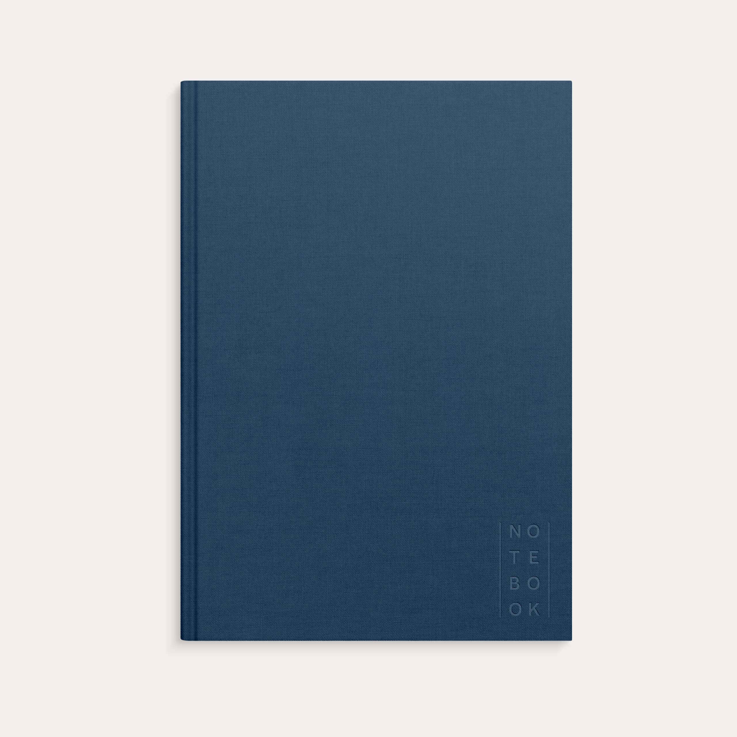 Notebook Textile dark blue lined A4