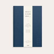 Notebook Textile dark blue lined A4