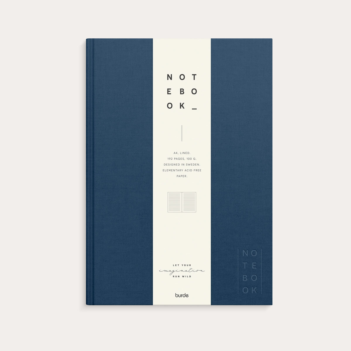 Notebook A4 Textile Dark Blue