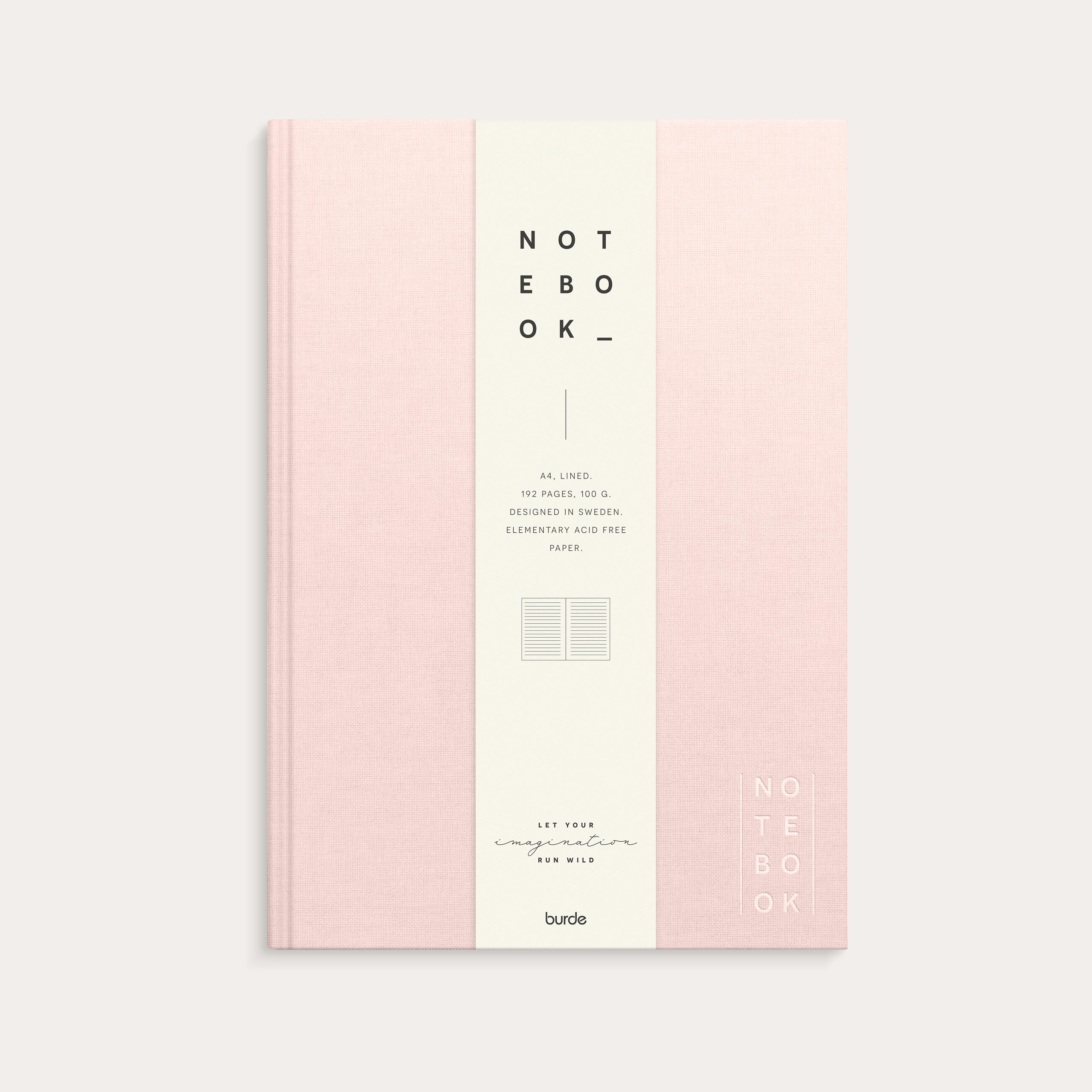 Notebook A4 Textile Pink