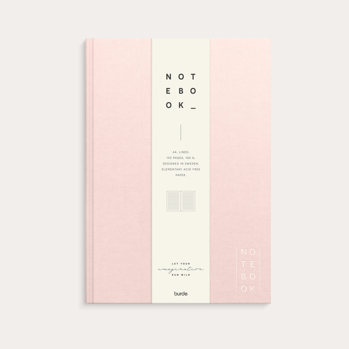 Notebook A4 Textile Pink