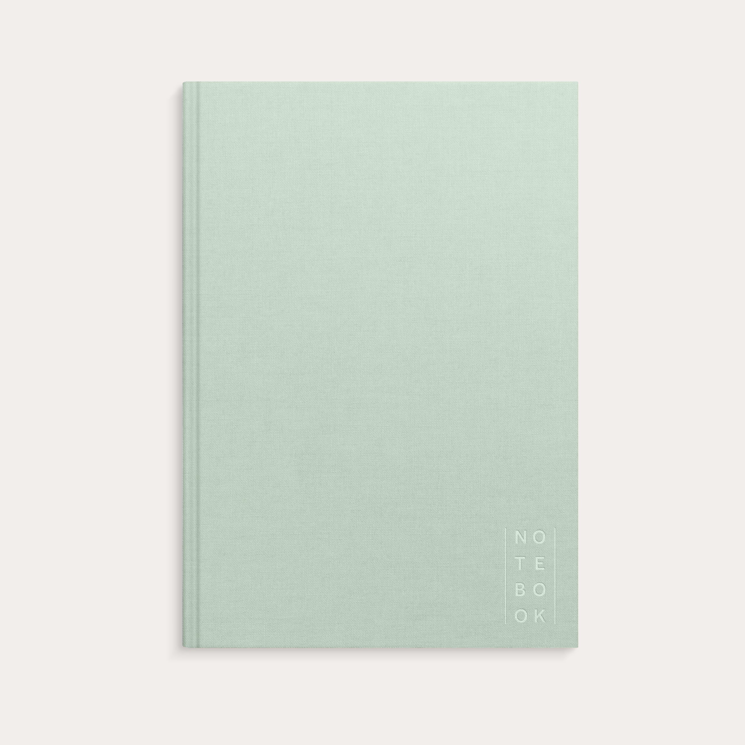 Notebook Textile green lined A4