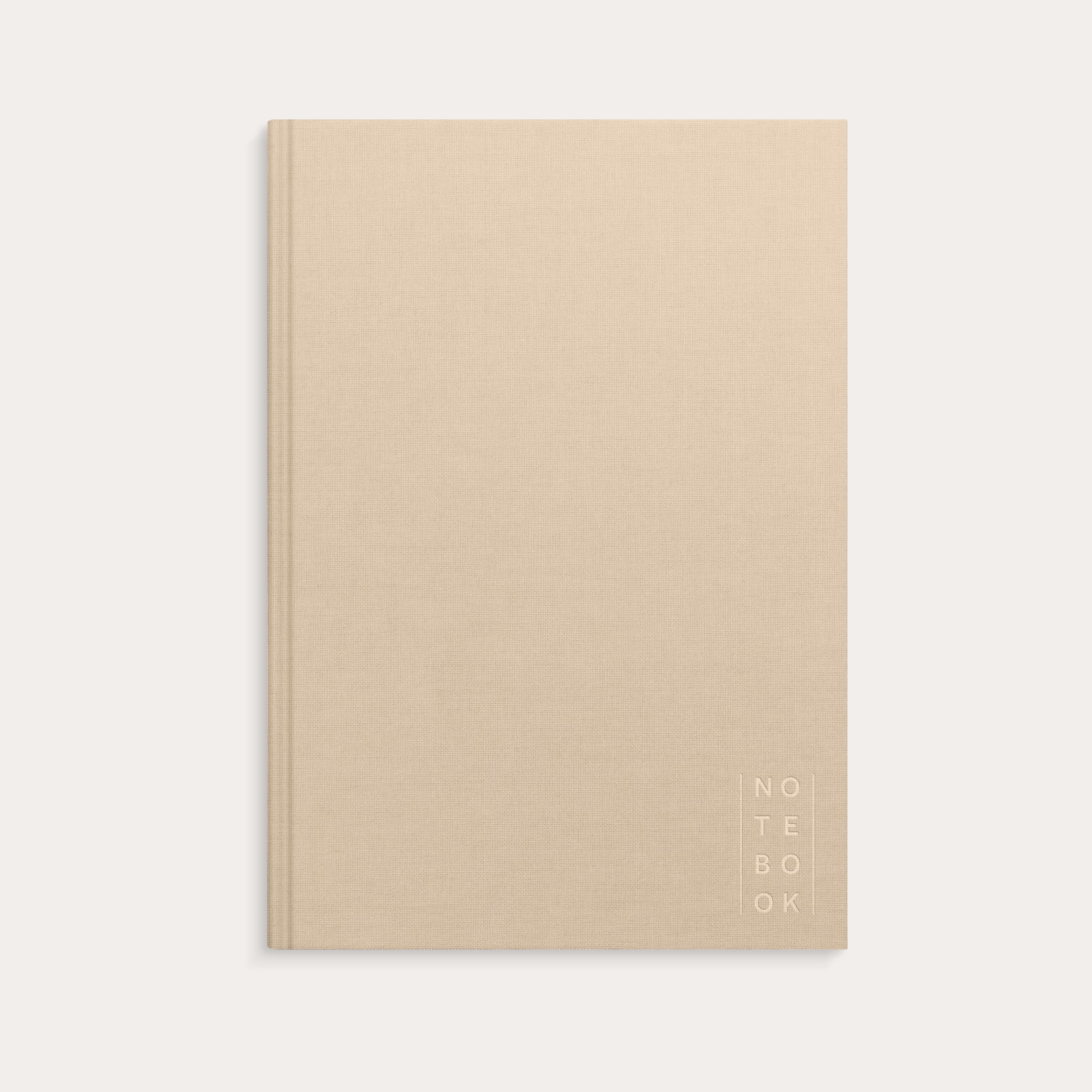 Notebook Textile Beige lined A4