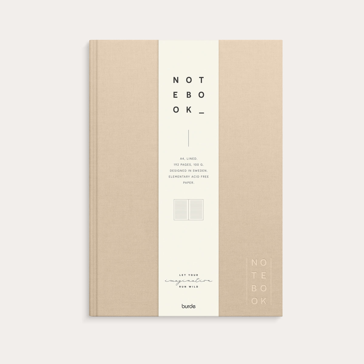 Notebook A4 Textile Beige