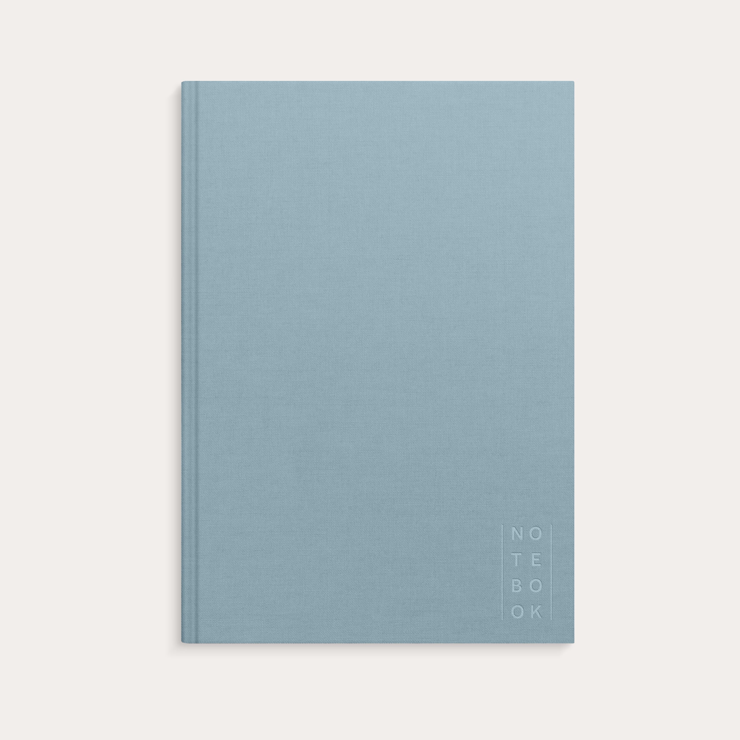Notebook Textile light blue lined A4