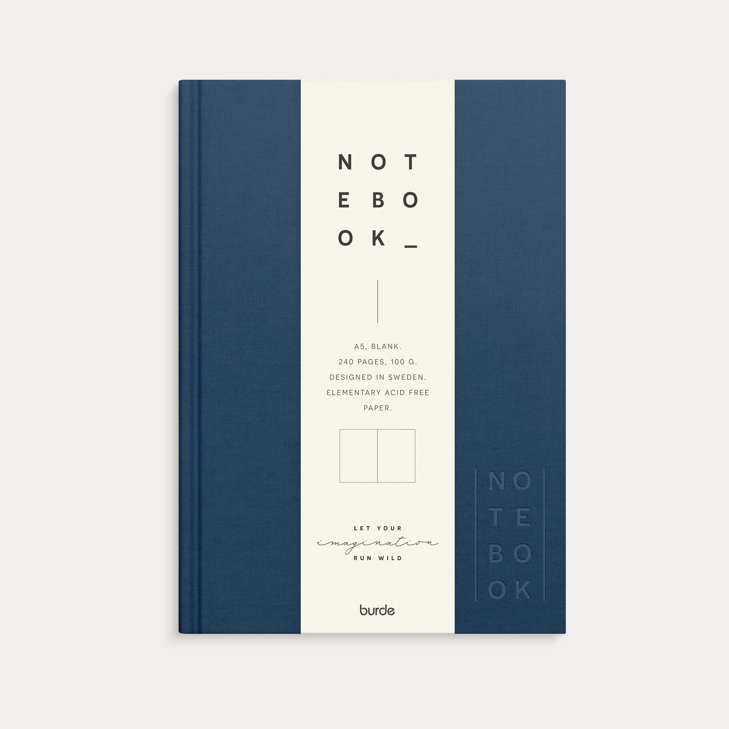 Notizbuch A5 Textile Dark Blue