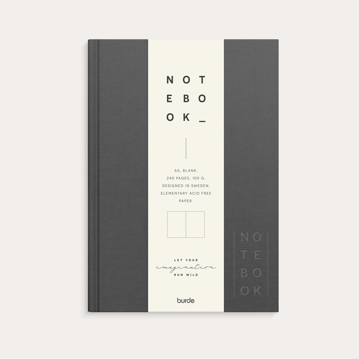 Notizbuch A5 Textile Dark Grey