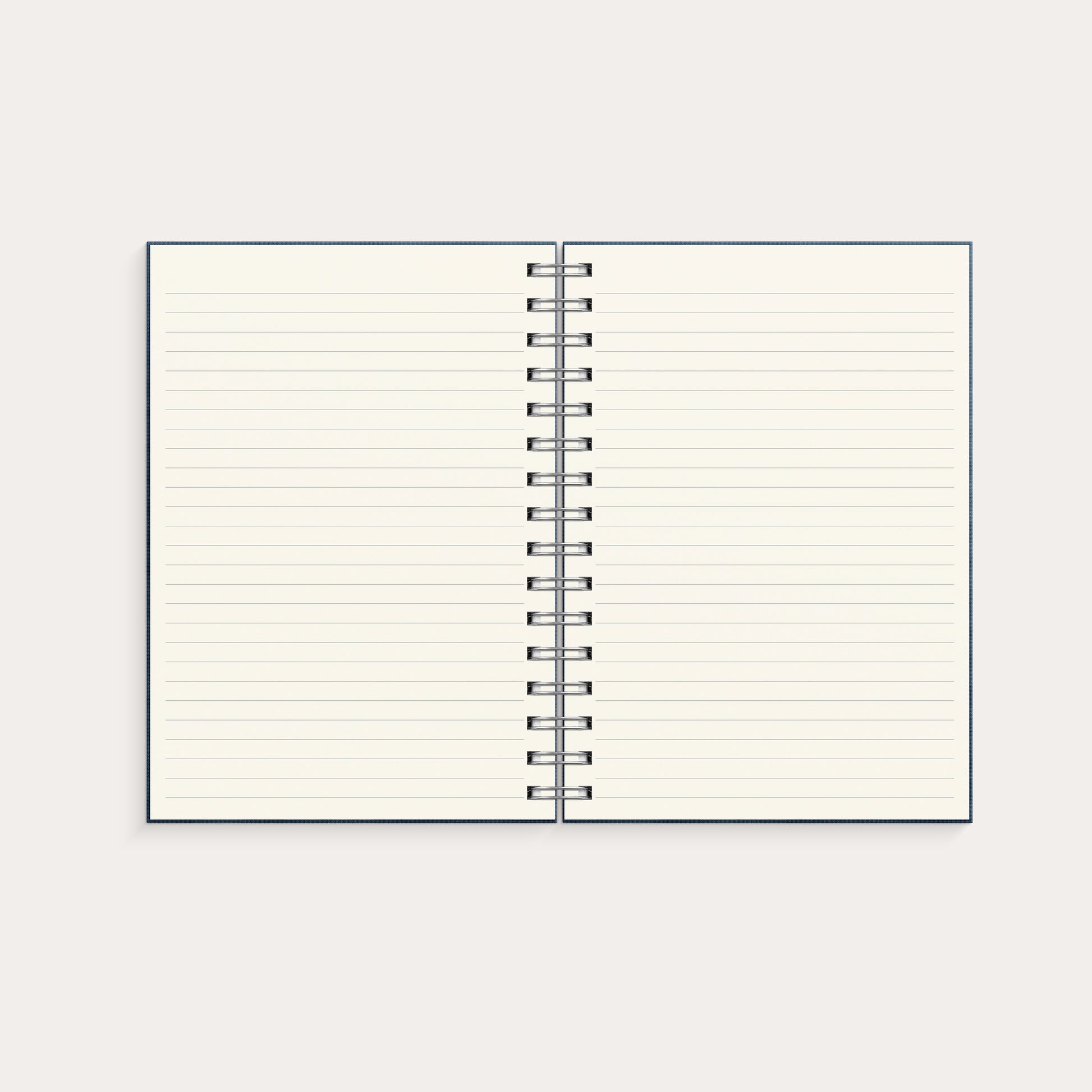 Notebook Textile spiralbound Dark Blue lined A5 – detail view