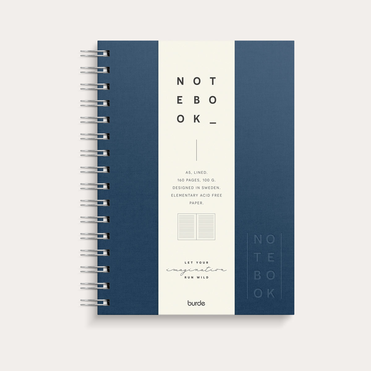 Notizbuch A5 Textile Dark Blue