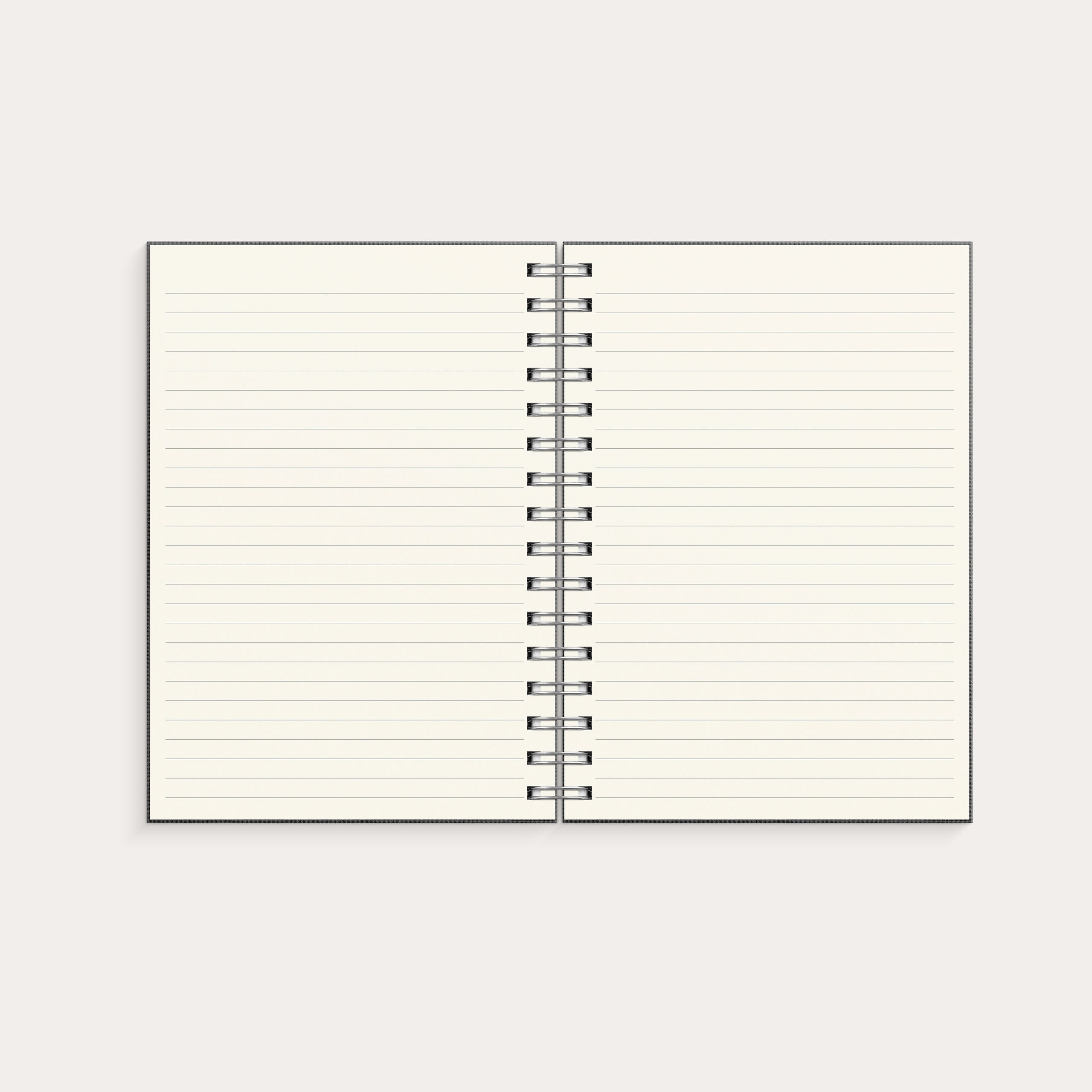 Notebook Textile dark grey lined A5 wire-o