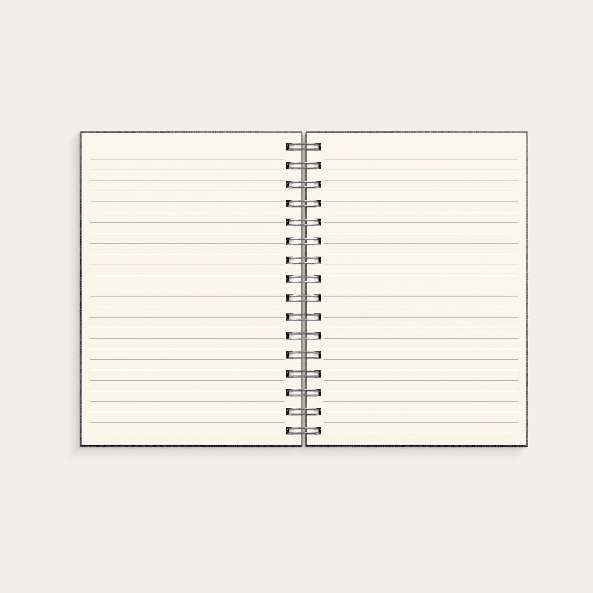 Notebook Textile spiralbound dark grey lined A5 – detail view