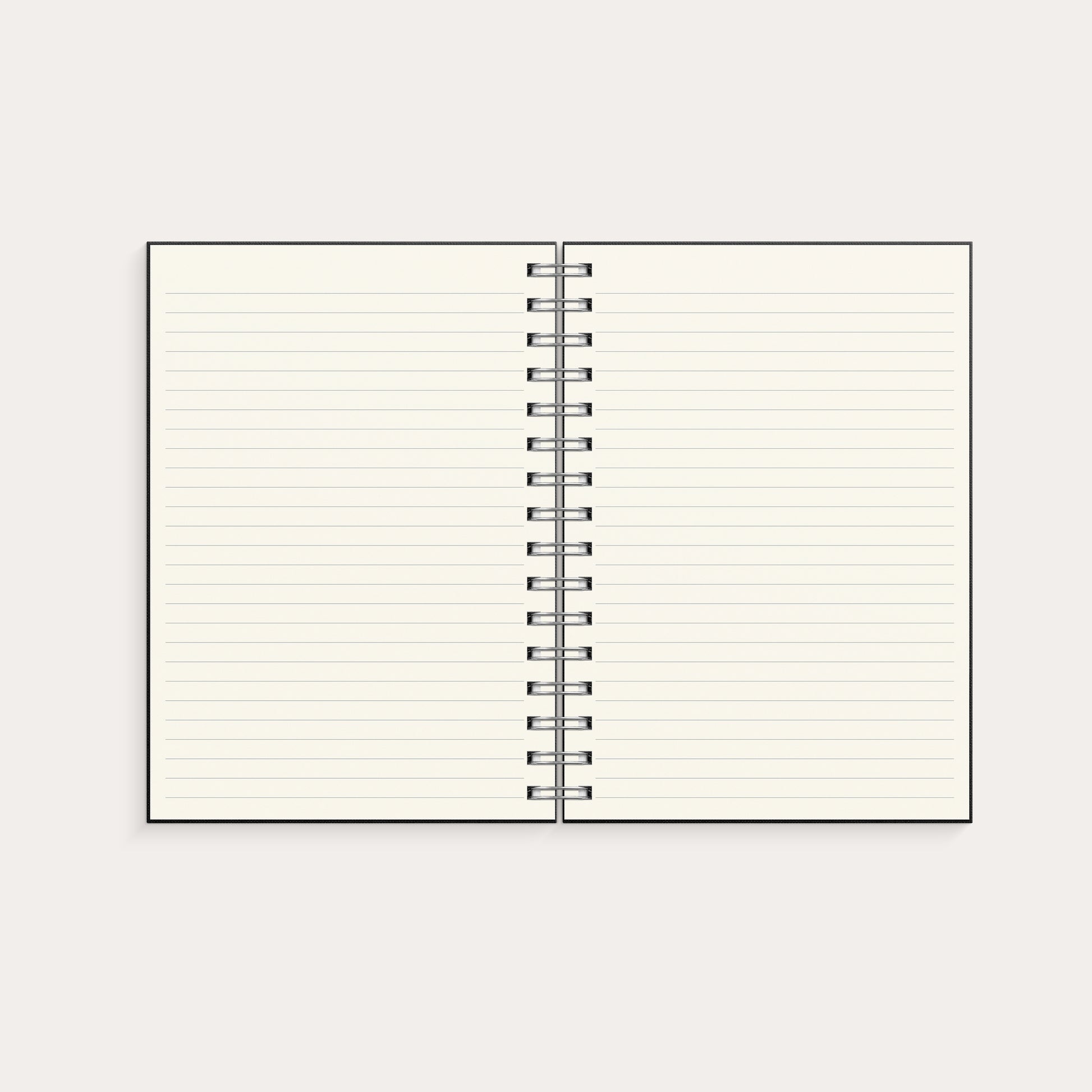 Notebook Textile spiralbound Black lined A5 – detail view