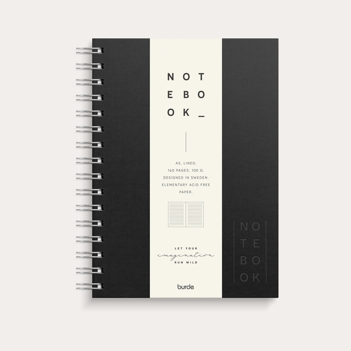 Notebook A5 Textile Black