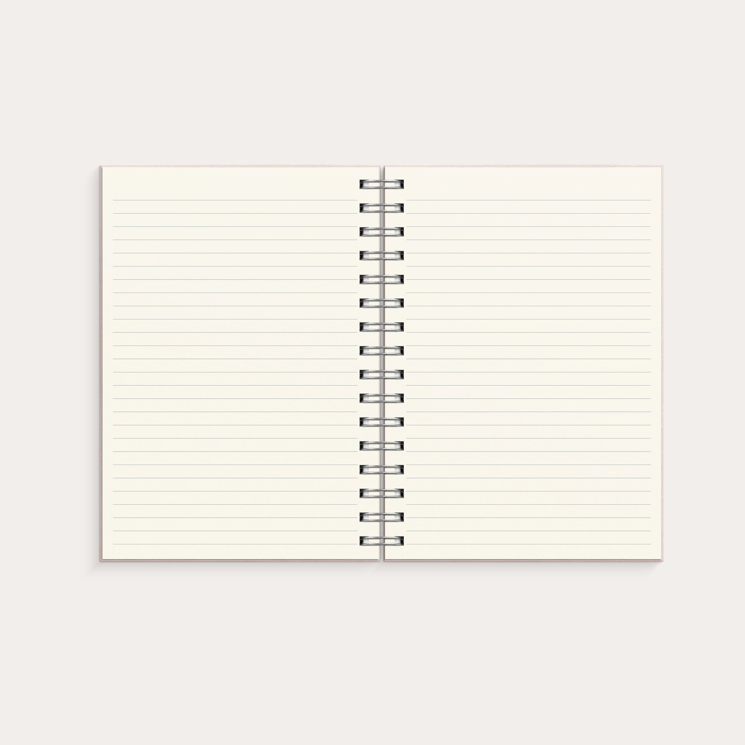 Notebook Textile pink lined A5 wire-o