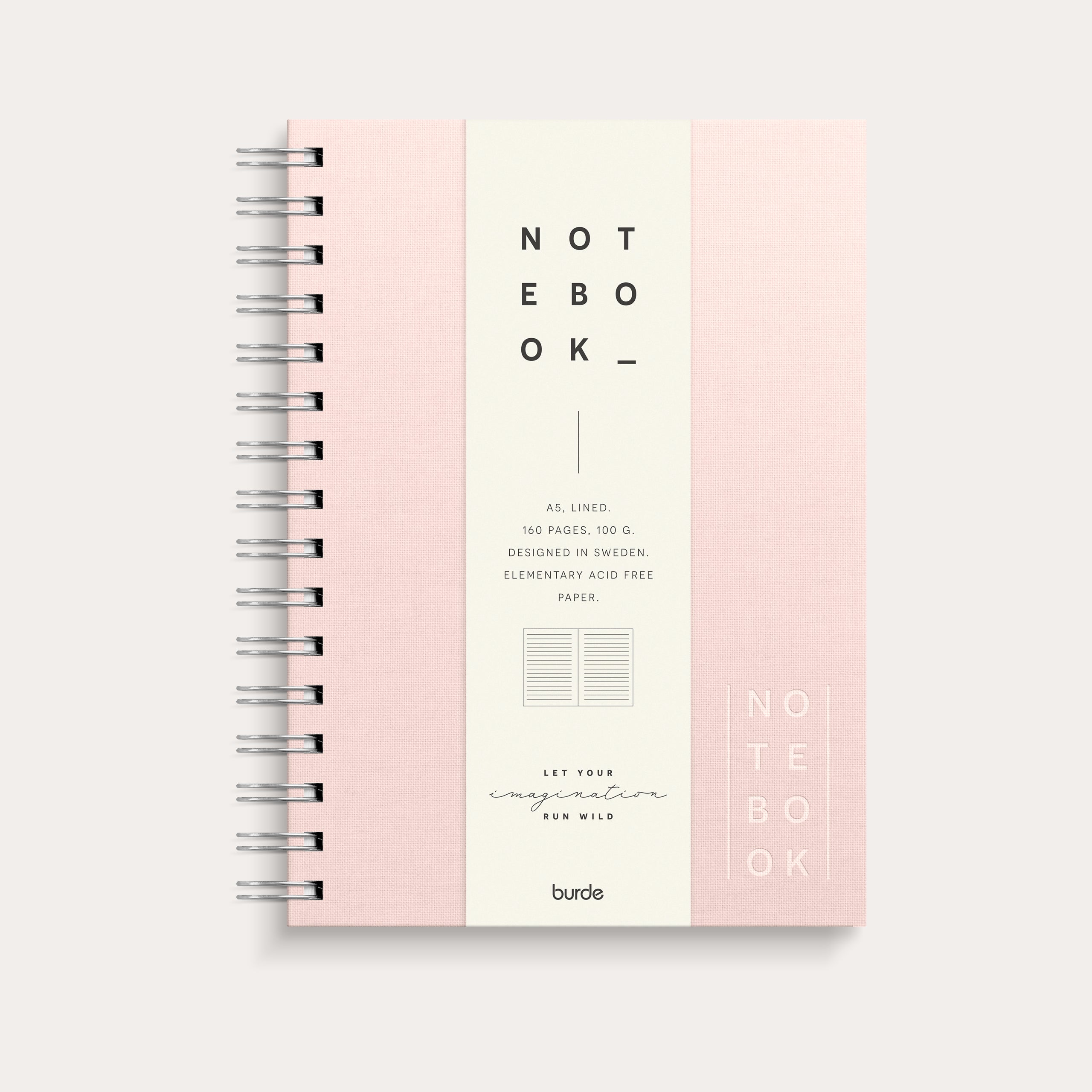 Anteckningsbok A5 Textile Pink