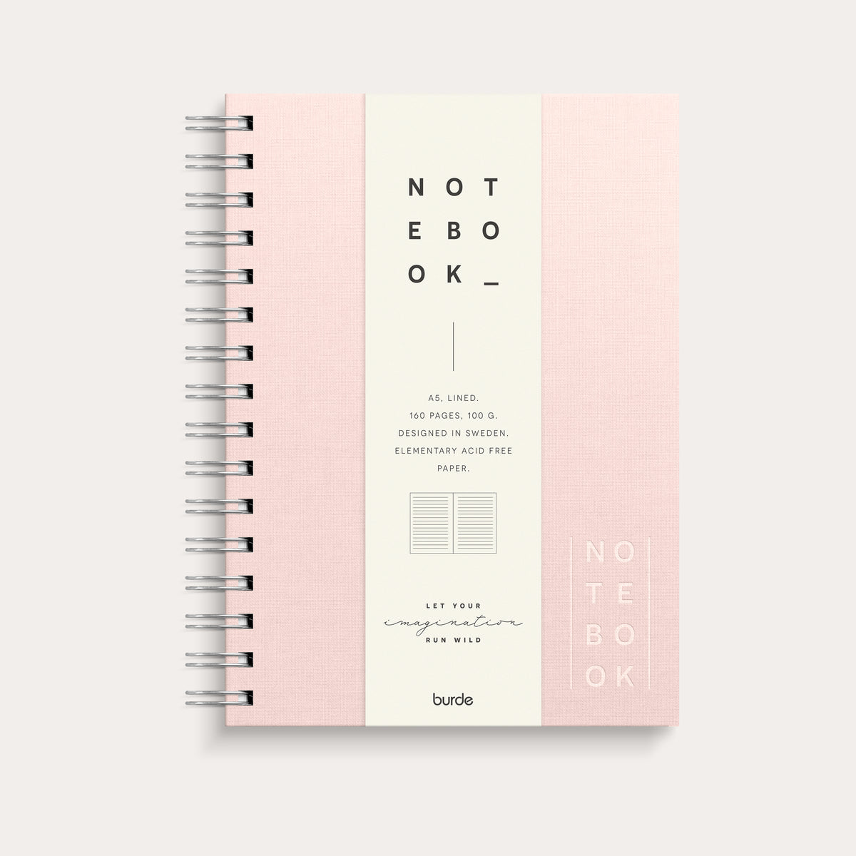 Notebook A5 Textile Pink