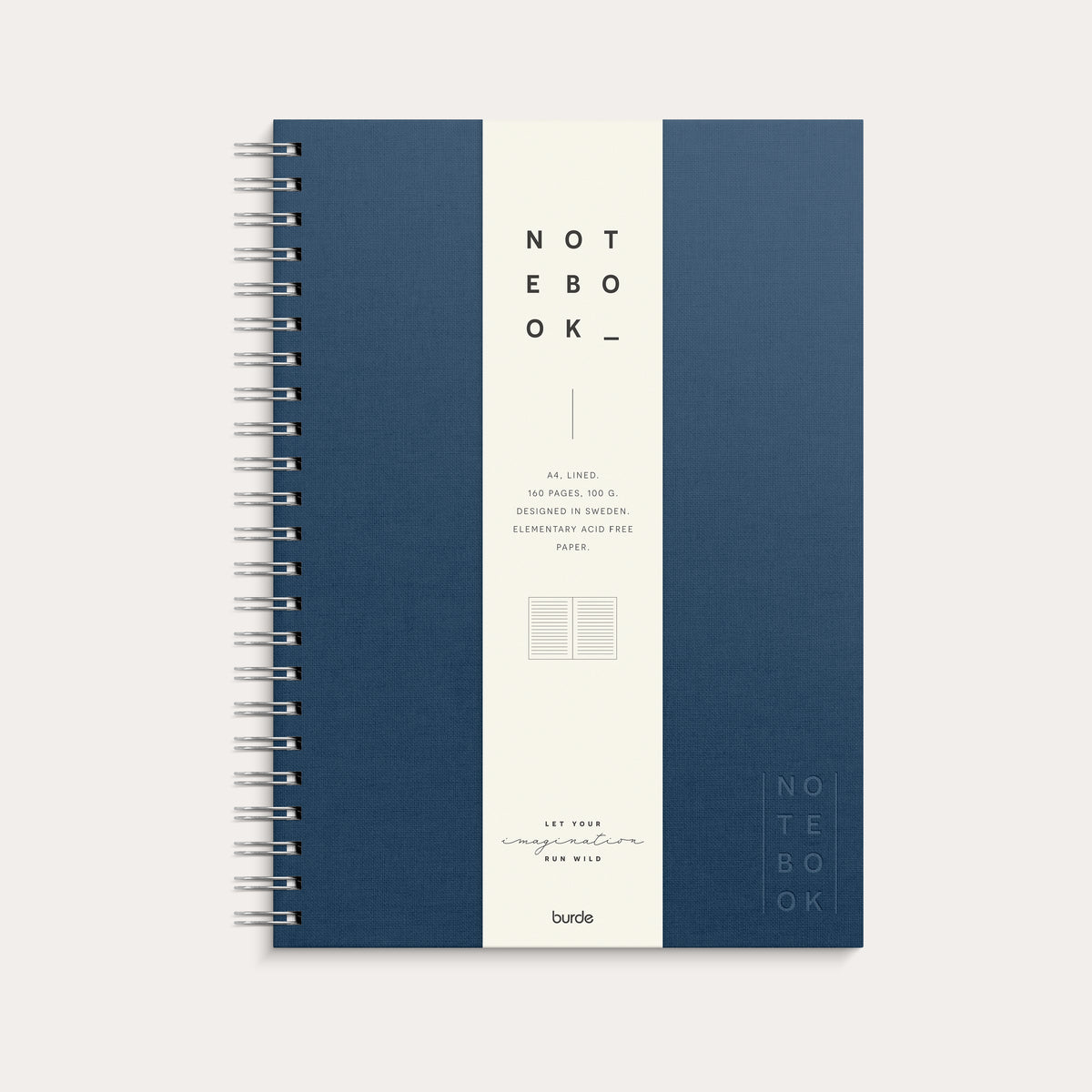 Notebook A4 Textile Dark Blue