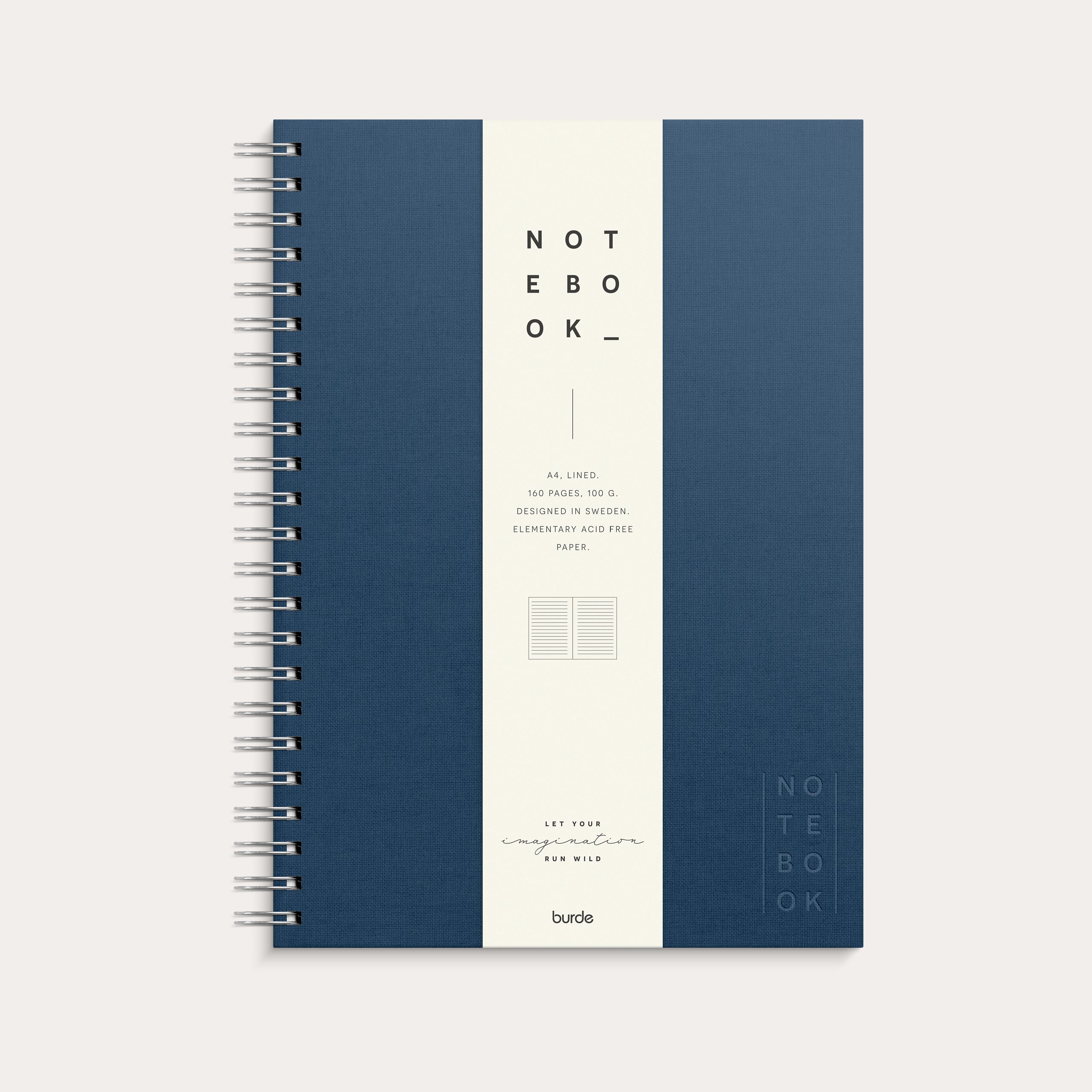 Notebook A4 Textile Dark Blue
