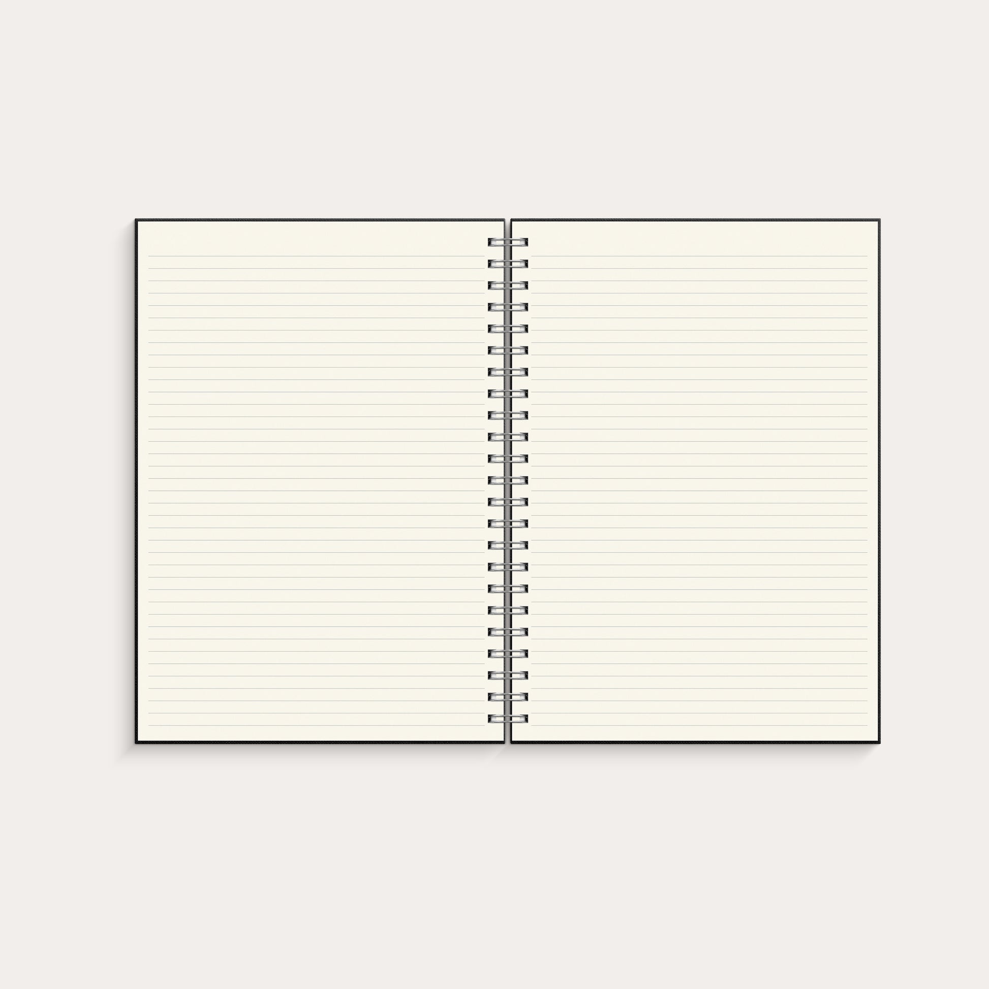 Notebook Textile spiralbound Black lined A4 – detail view