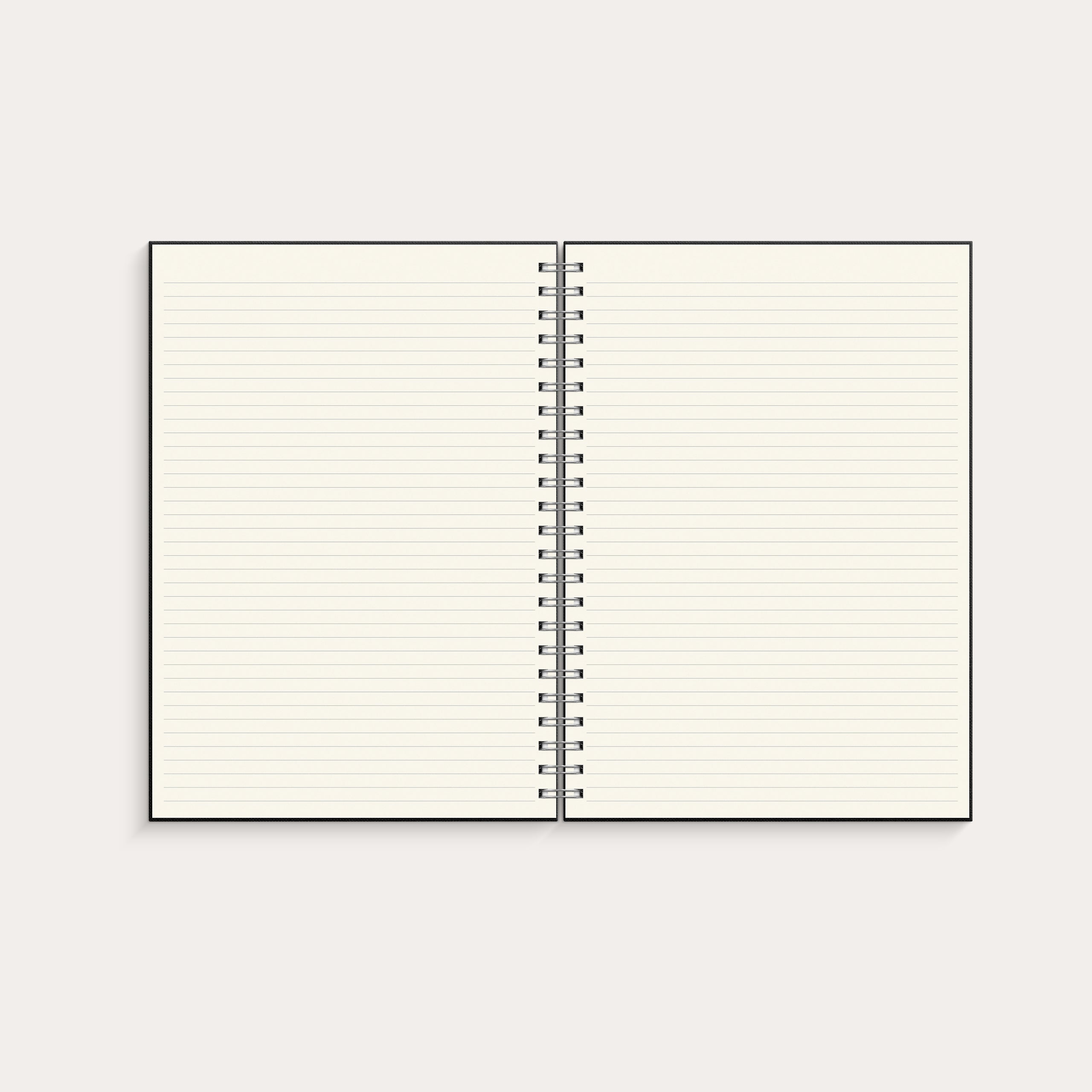 Notebook Textile spiralbound Black lined A4 – detail view