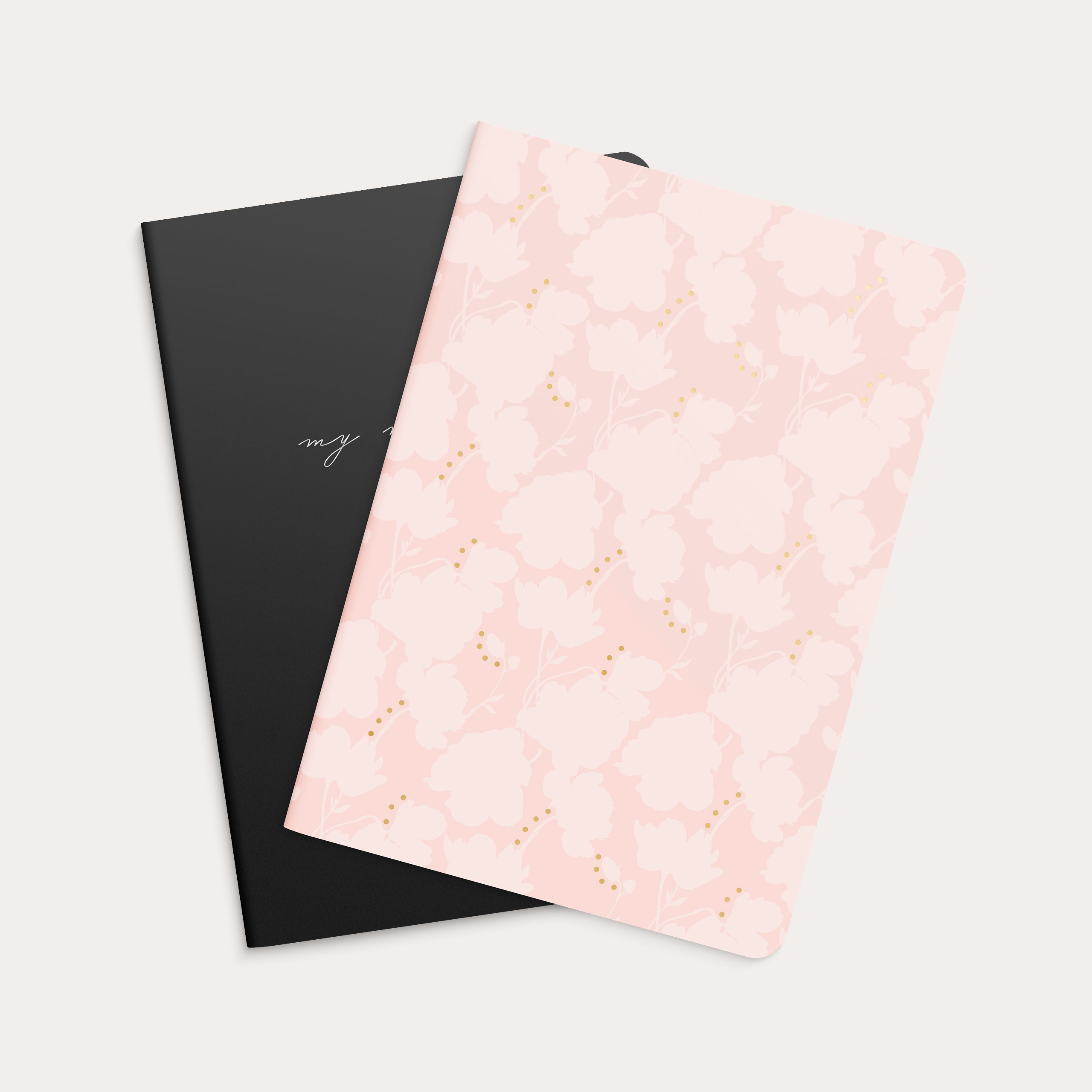 Notebook Flower & Notes 2-pakkaus