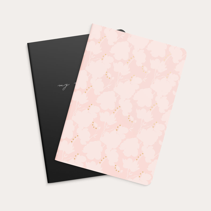 Notebook Flower & Notes 2 pack
