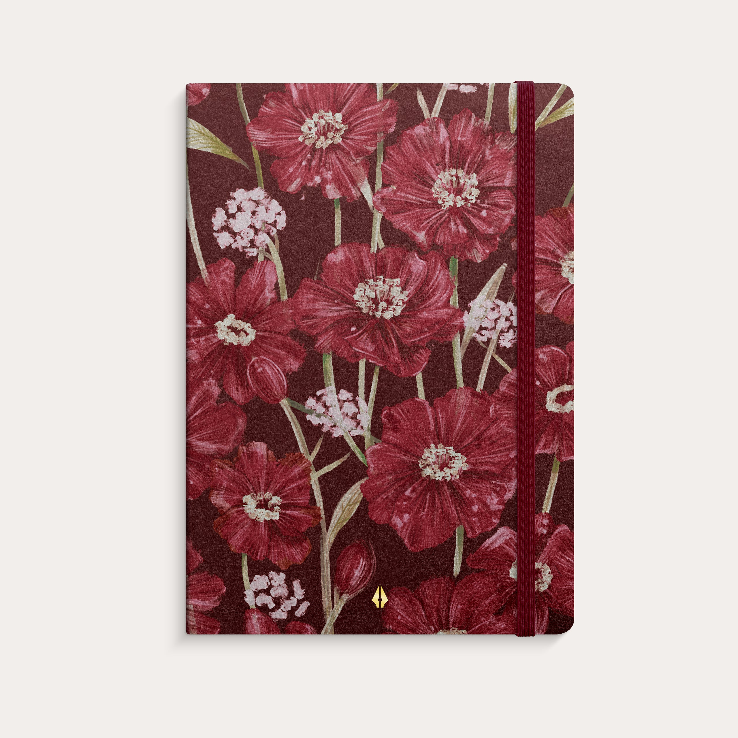 Notizbuch A5 Deluxe Burgundy Flower