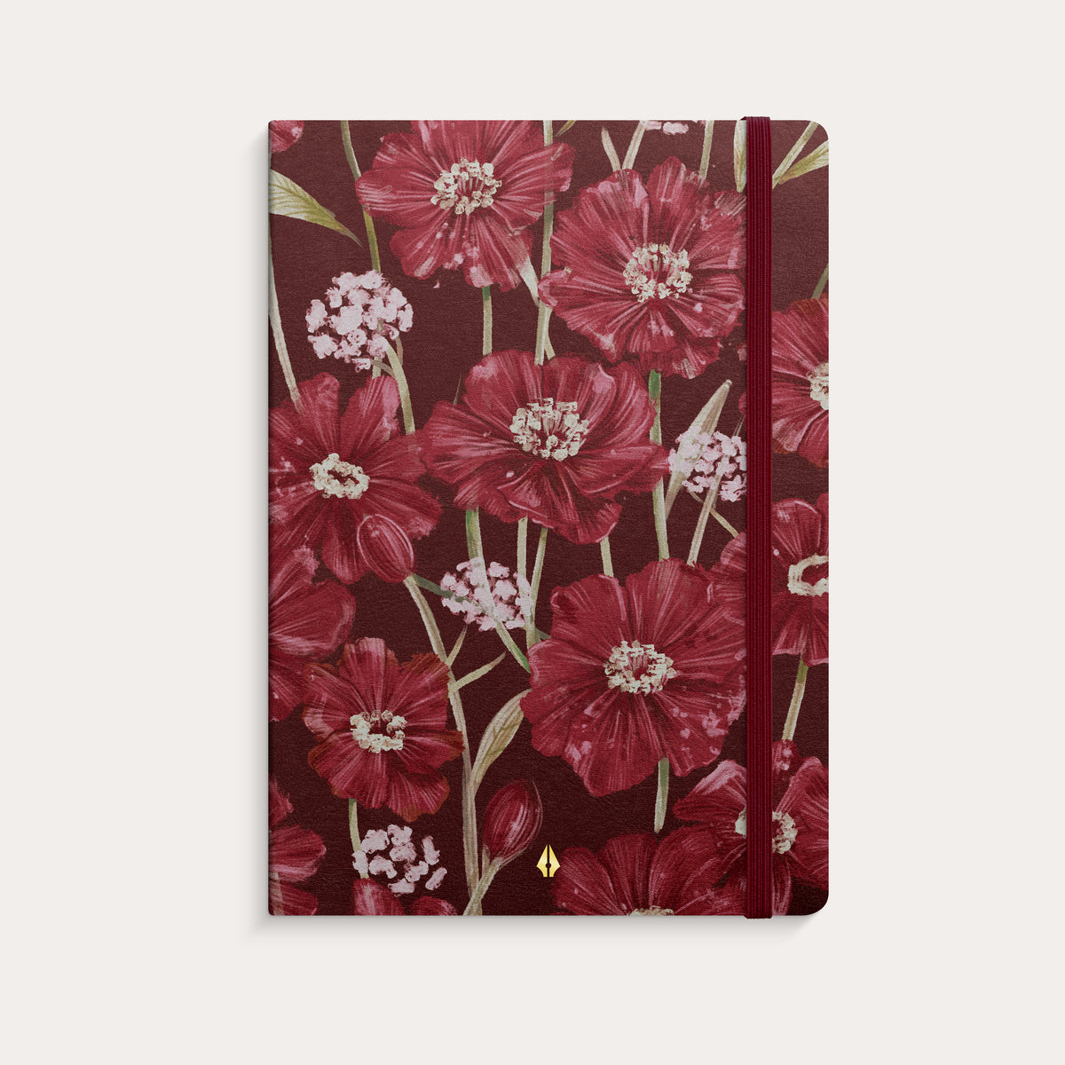 Muistikirja A5 Deluxe Burgundy Flower