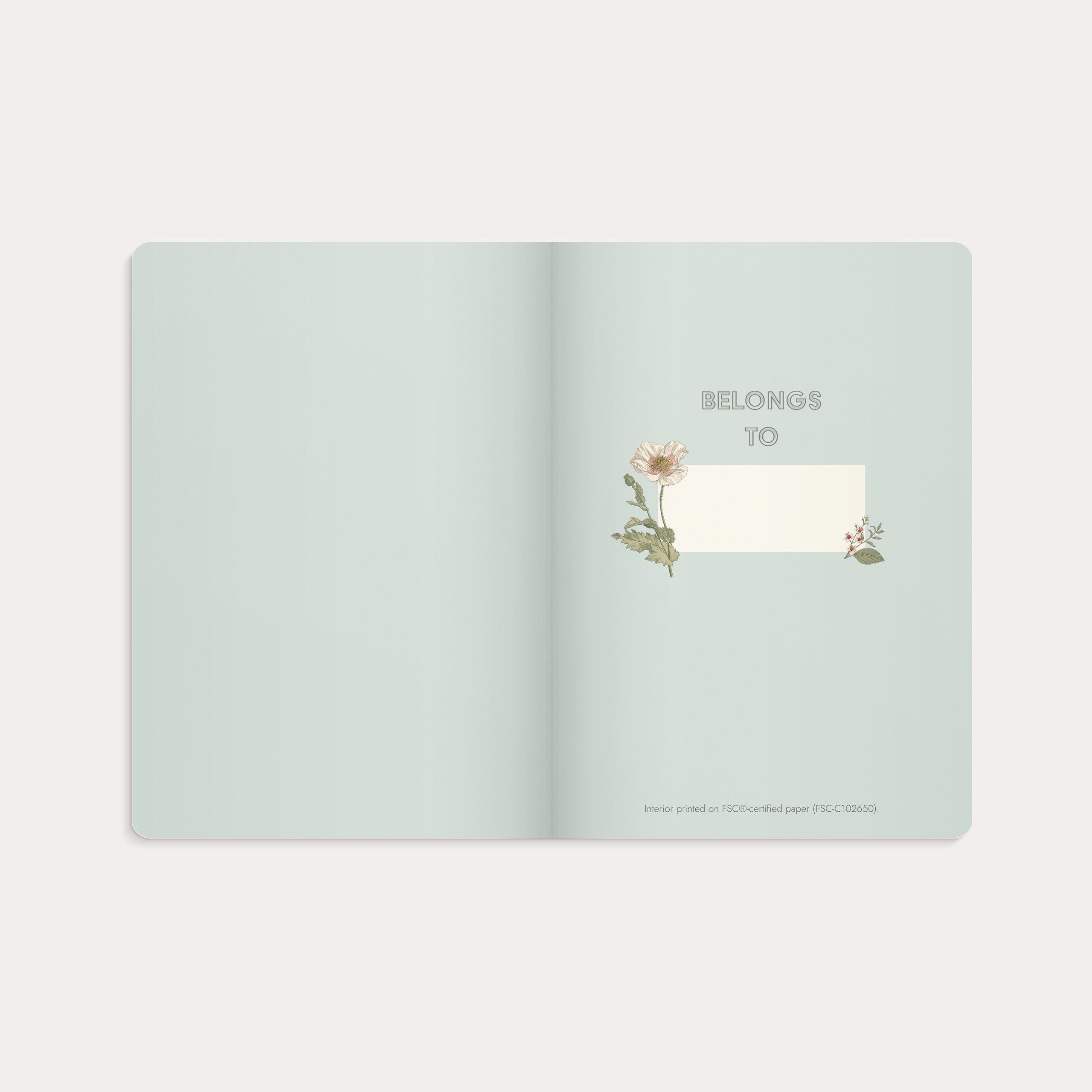 Notebook Deluxe A5 blue flower