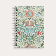 Notebook A5 blue/green flowers