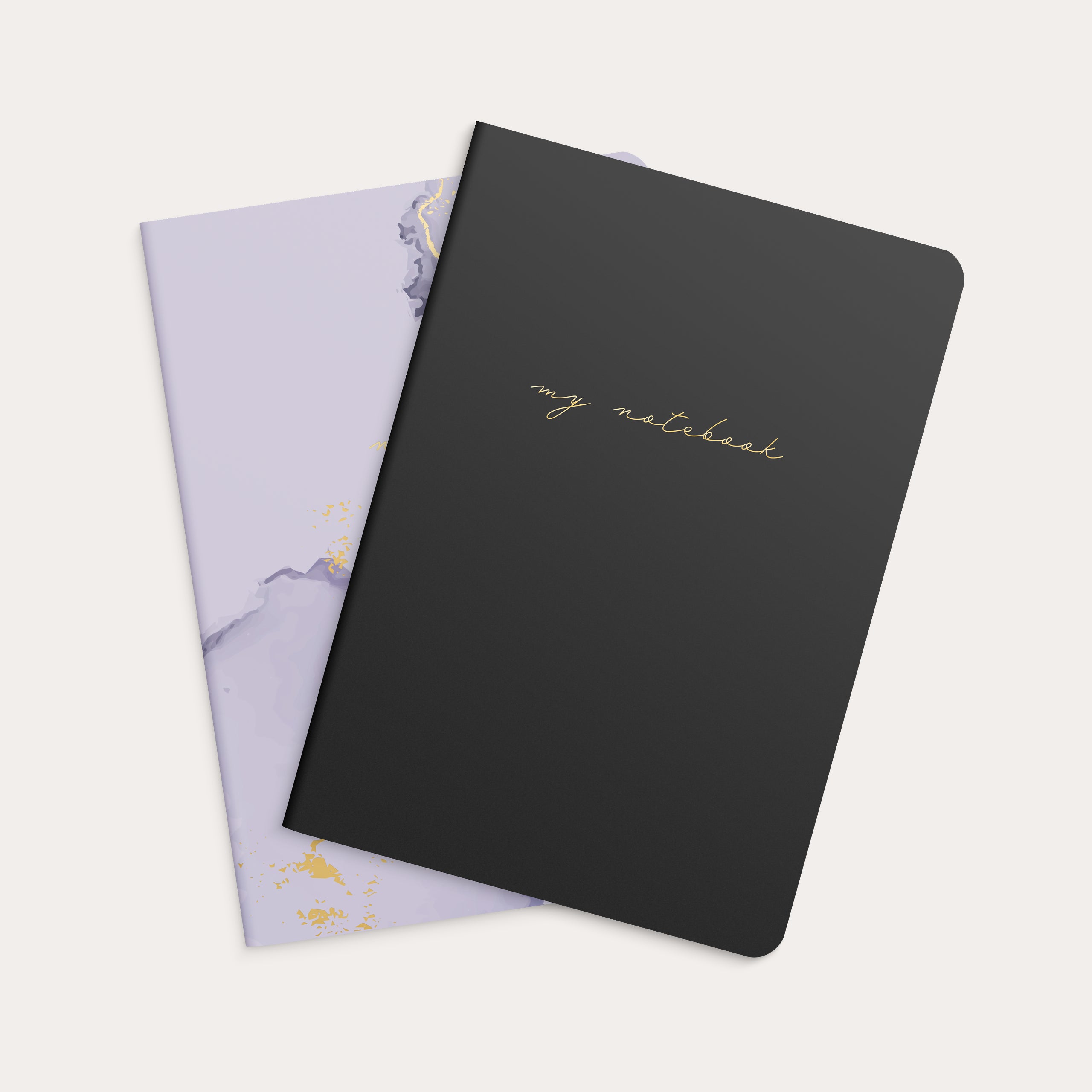 Notizbuch Lilac & Black 2er-Pack