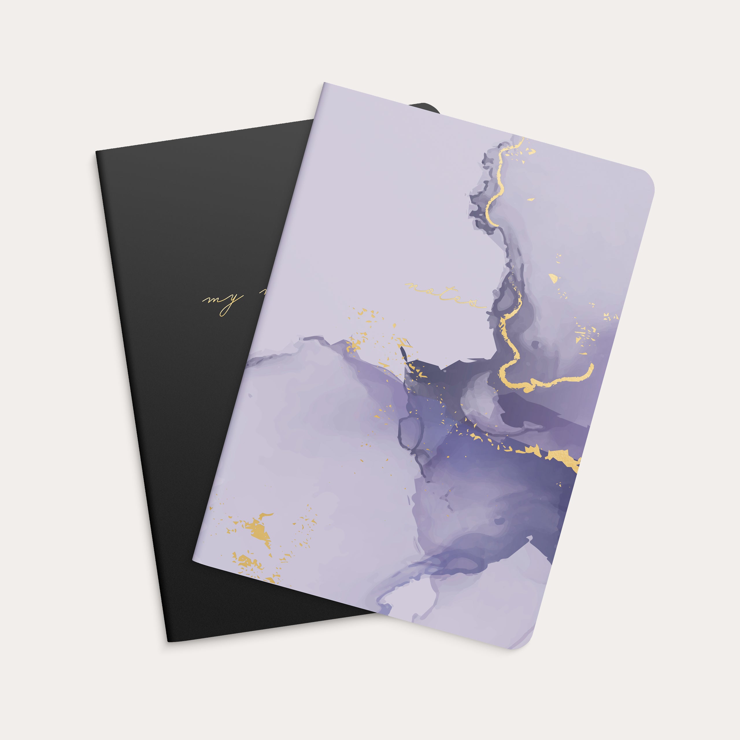 Notizbuch Lilac & Black 2er-Pack