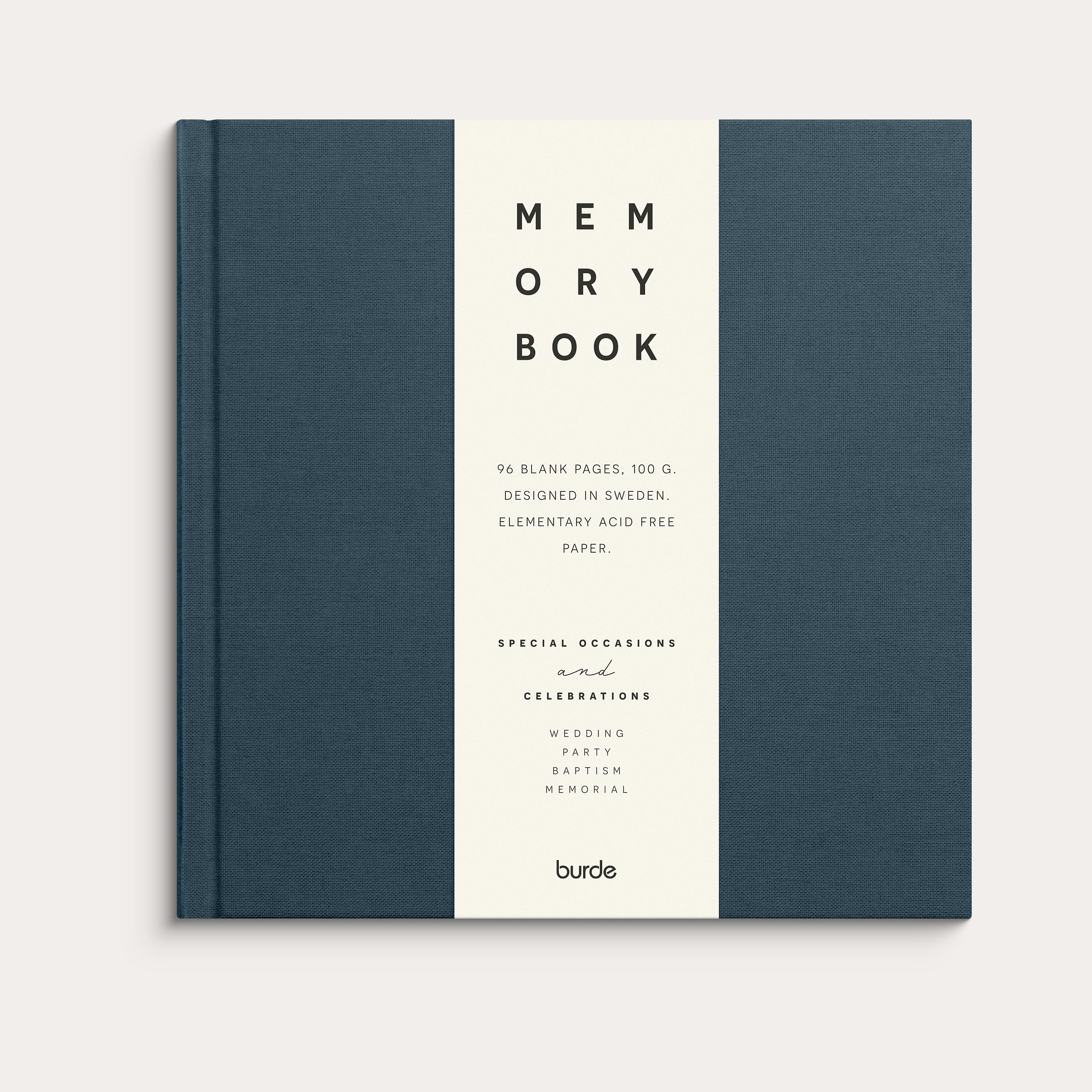 Memory book Textile unlined dark blue